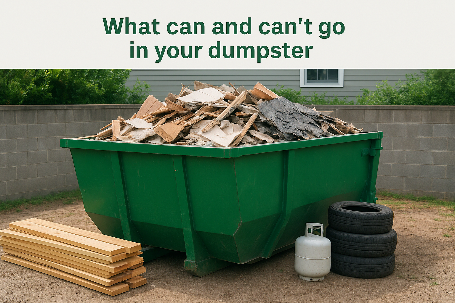 What can and can't go in your dumpster