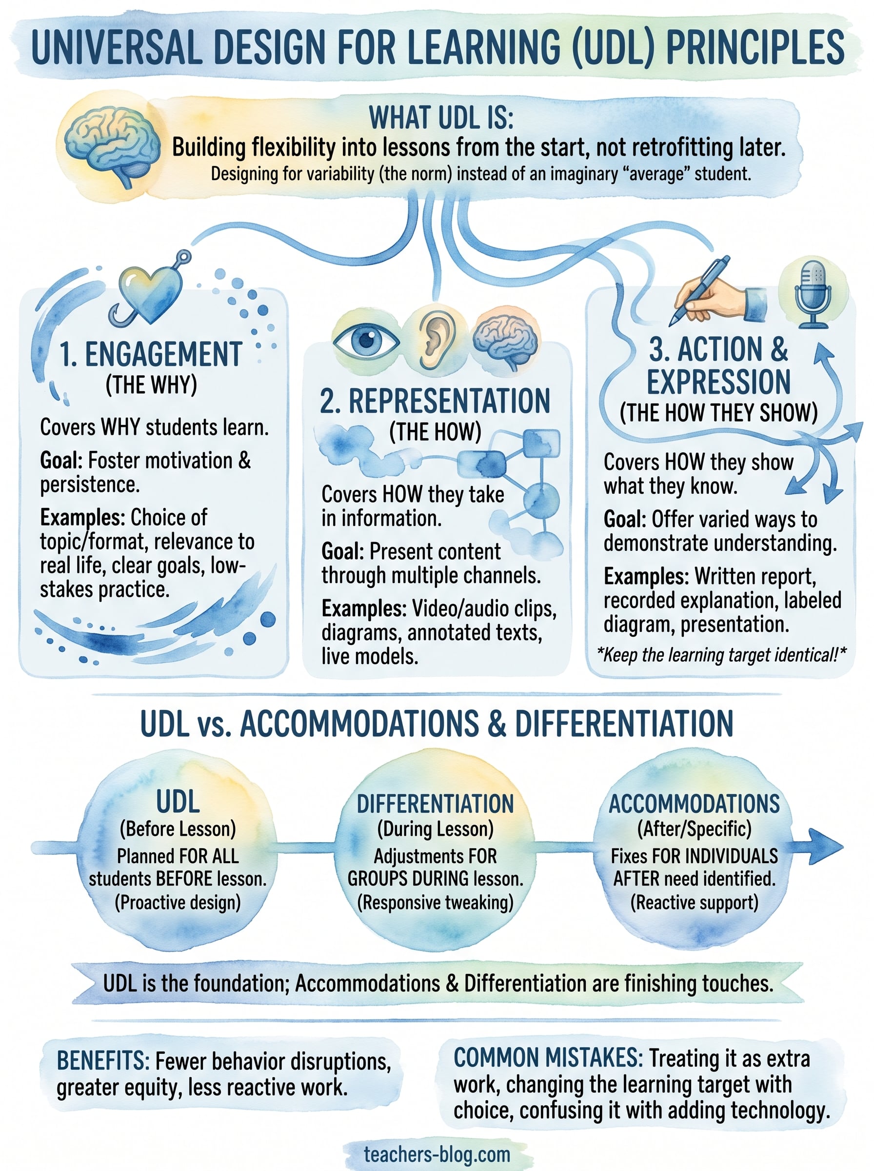 universal design for learning principles infographic