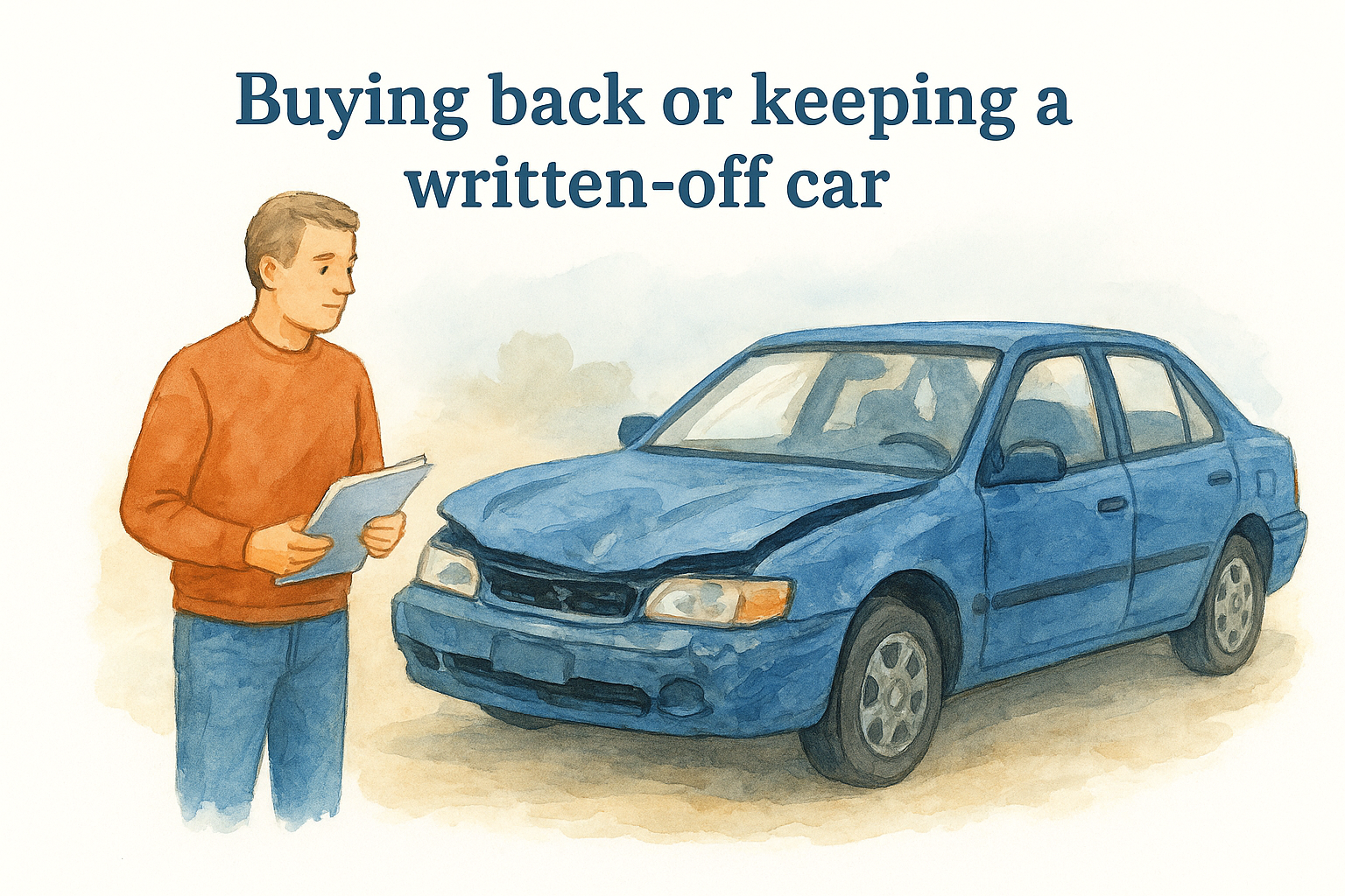 Buying back or keeping a written-off car
