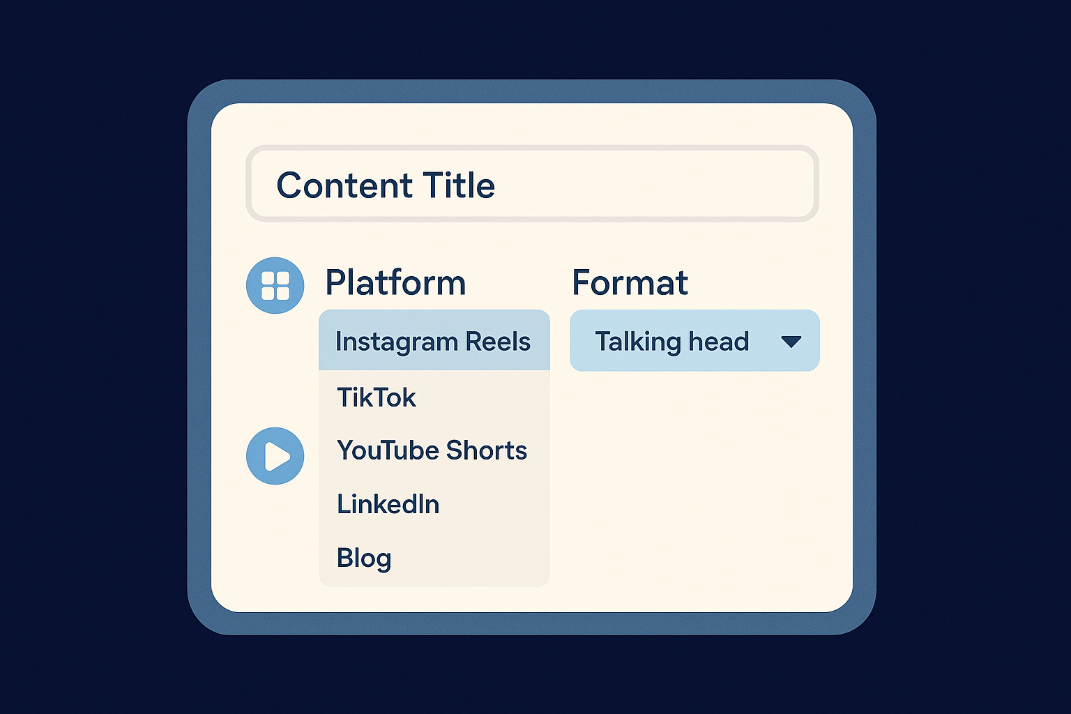 Add platform and format fields