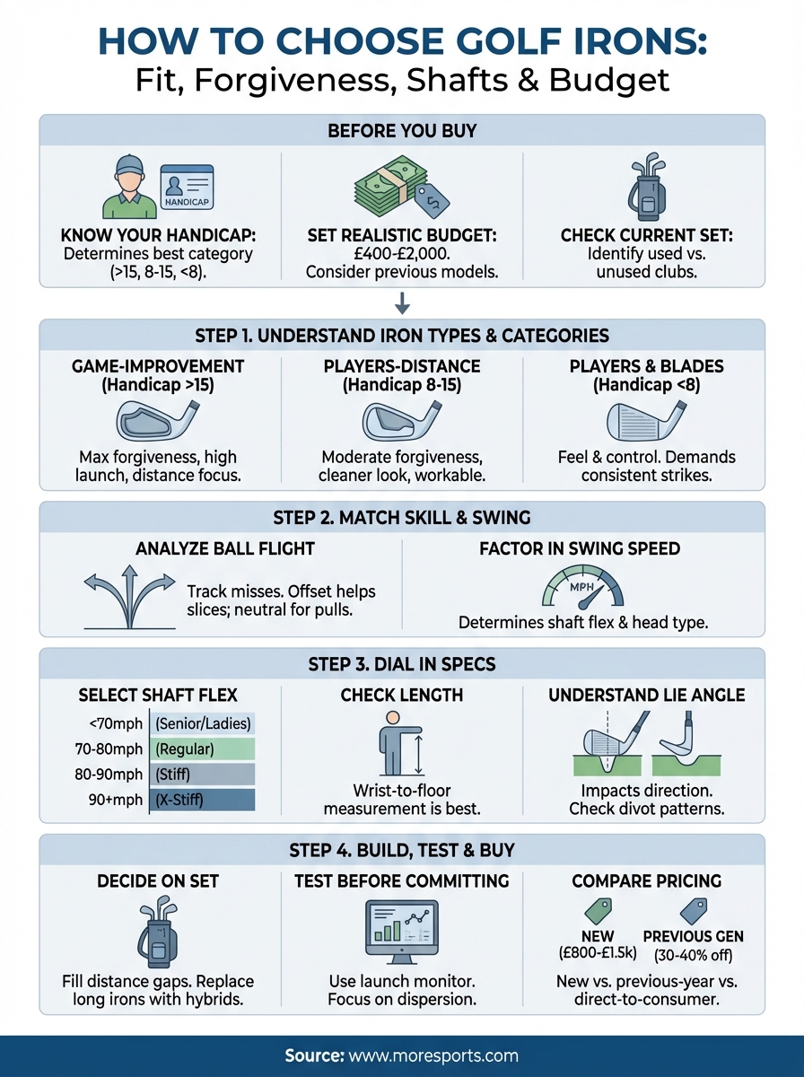 how to choose golf irons infographic