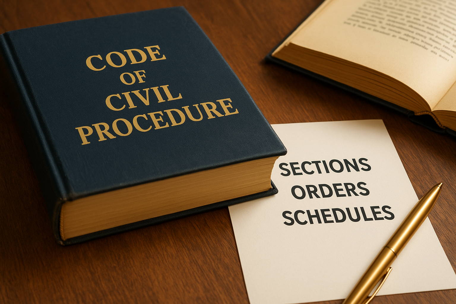 The structure of the CPC: sections, orders, and schedules