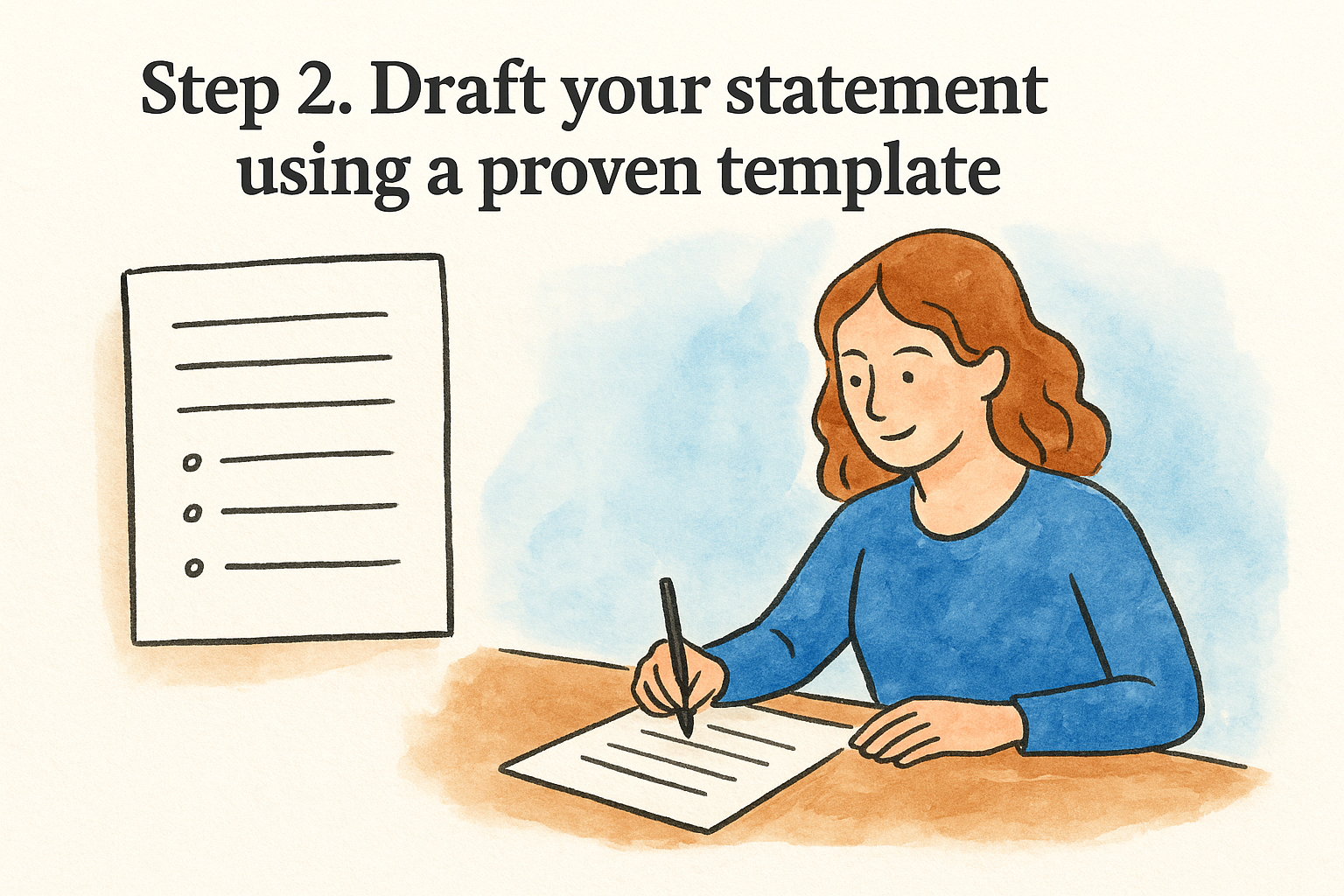 Step 2. Draft your statement using a proven template