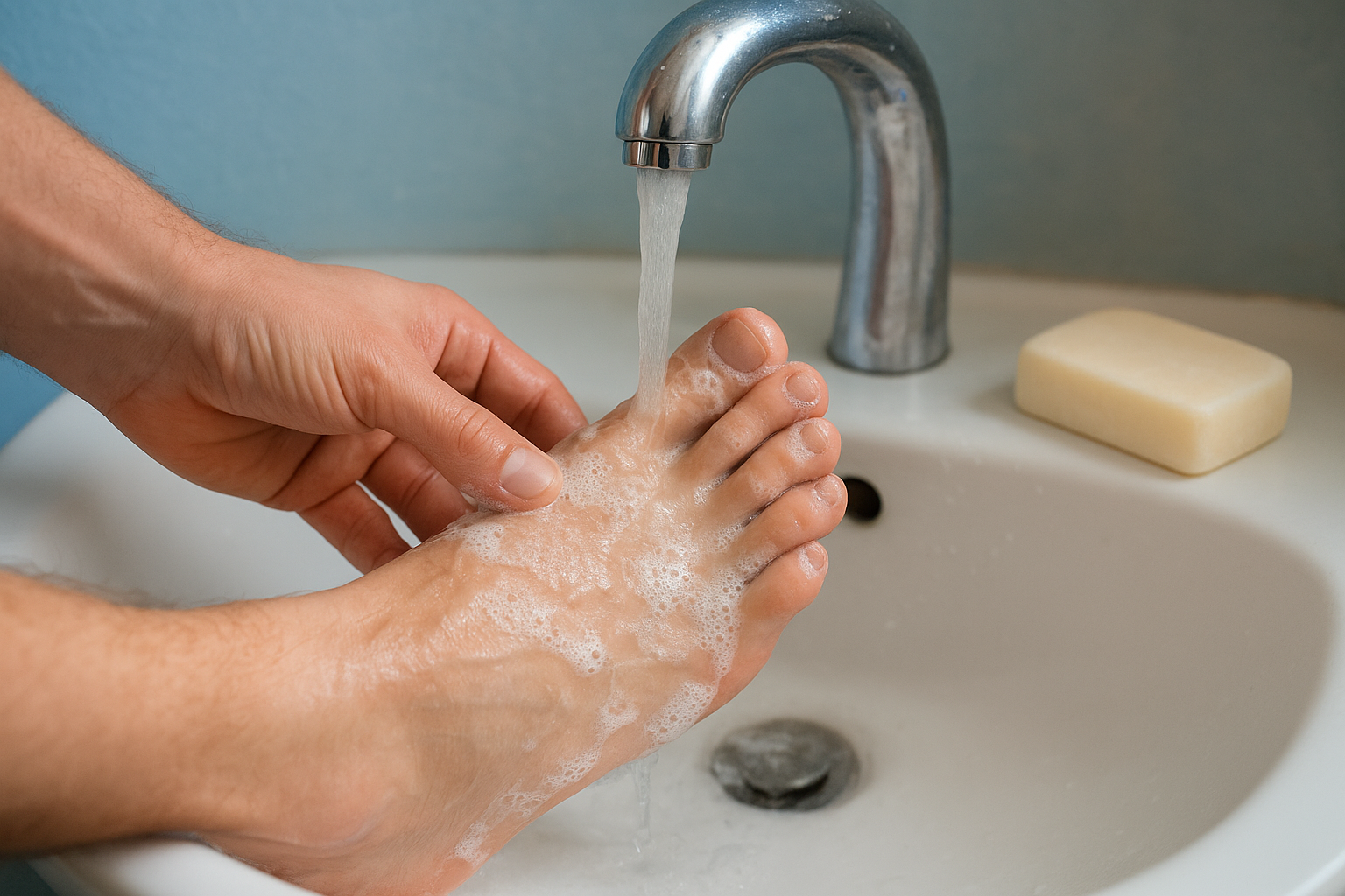 Why your feet still smell after washing them