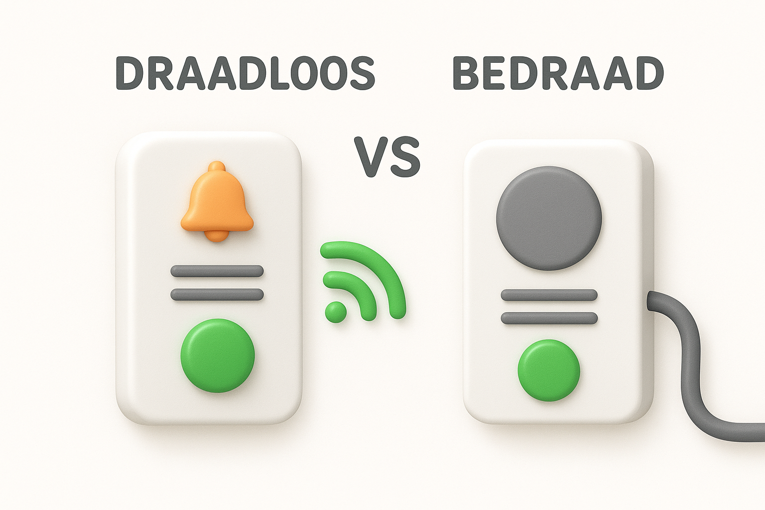 Draadloos versus bedraad afwegen