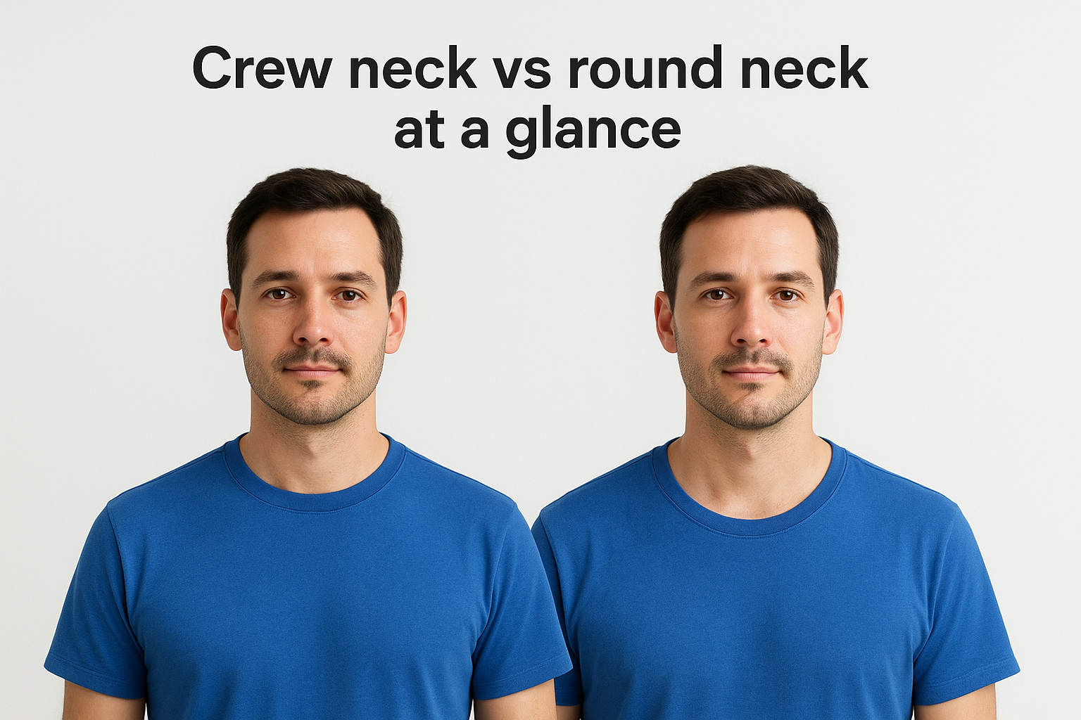 Crew neck vs round neck at a glance