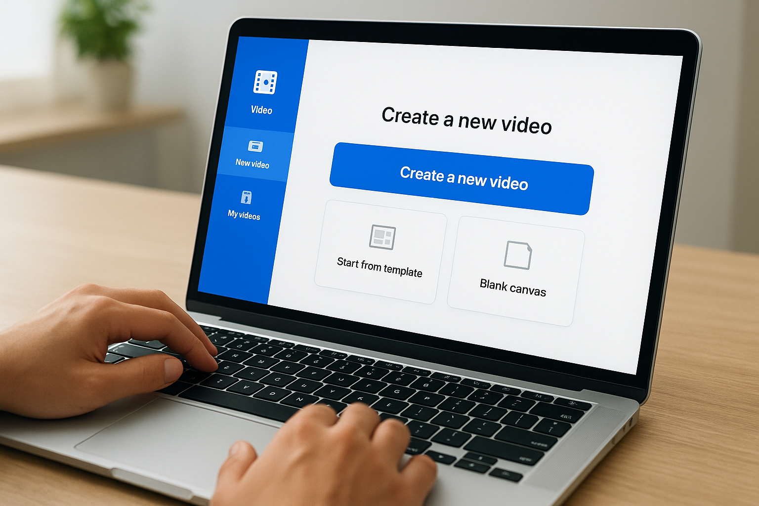 Access the video creation interface
