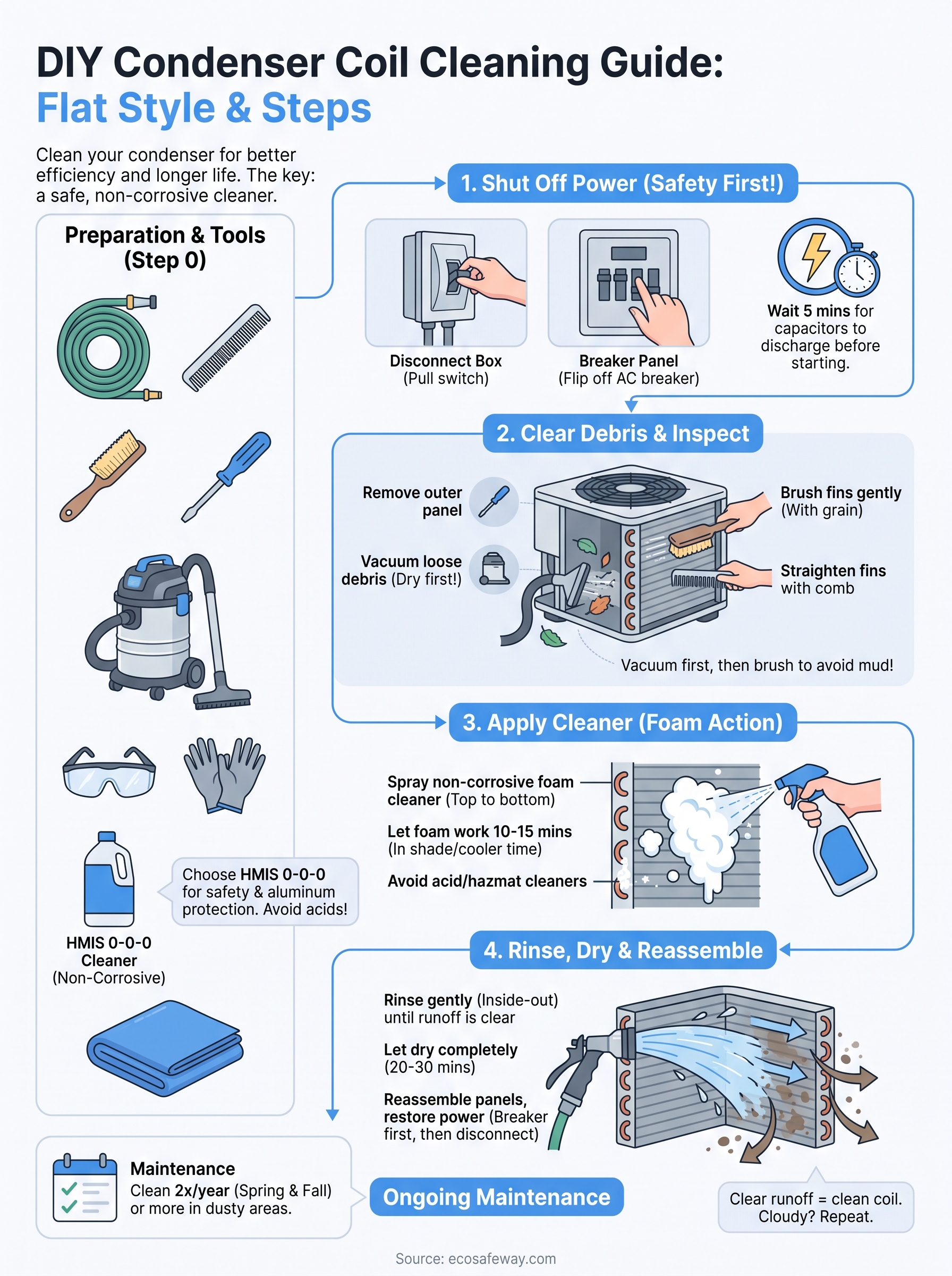 condenser cleaning infographic