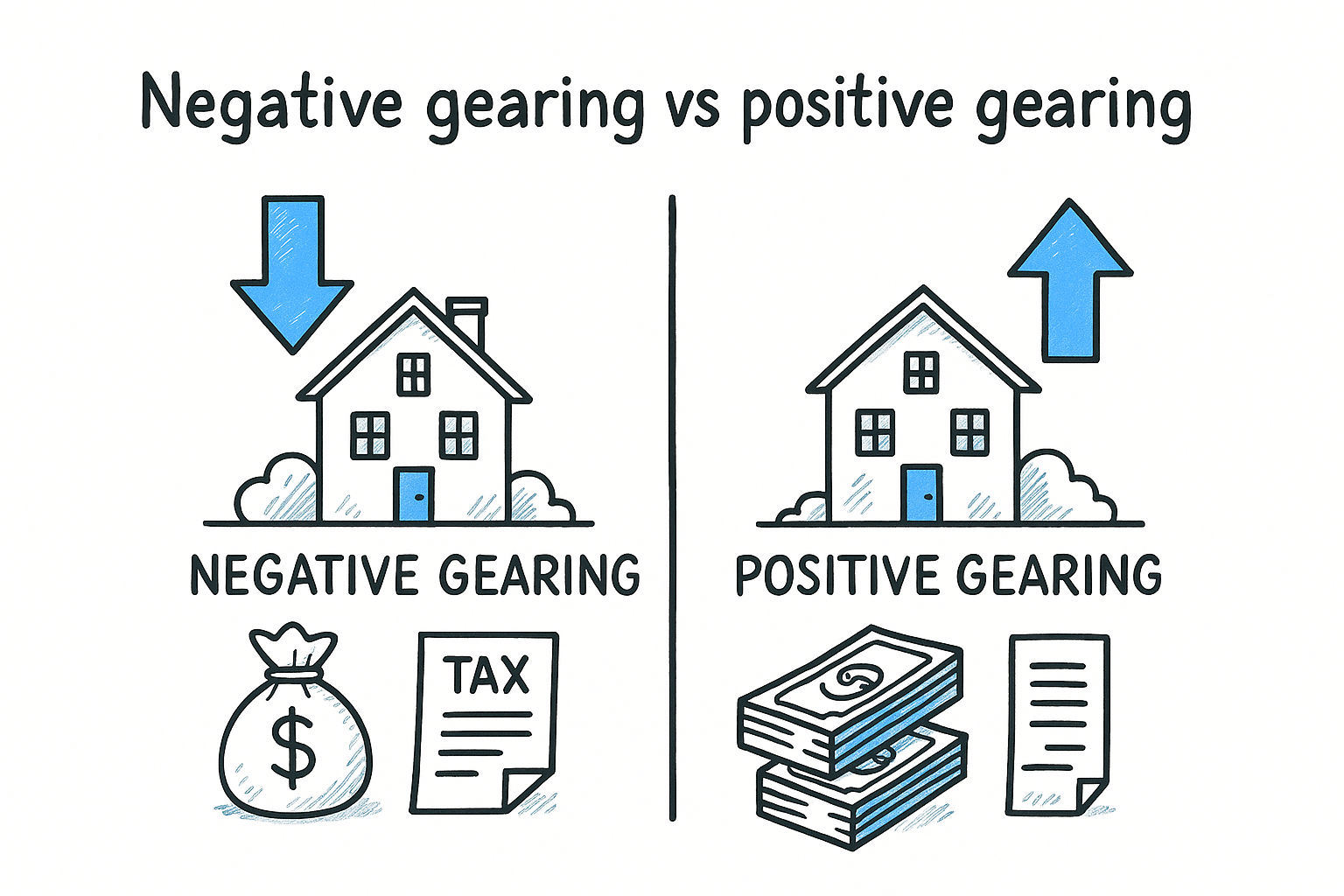 Negative gearing vs positive gearing