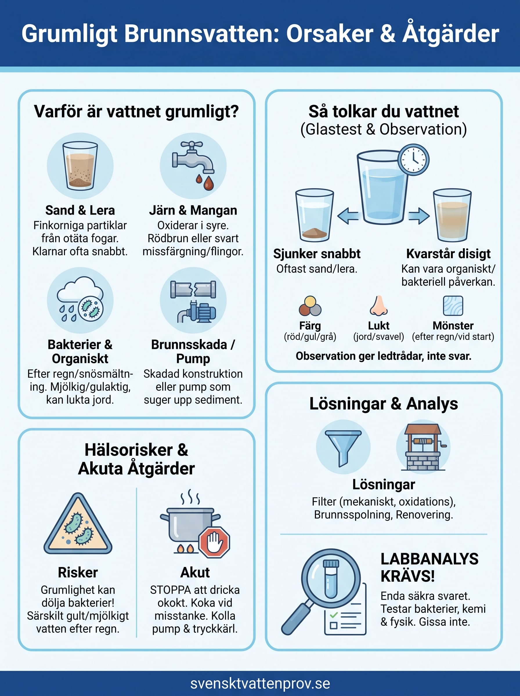 varför är mitt brunnsvatten grumligt? infographic