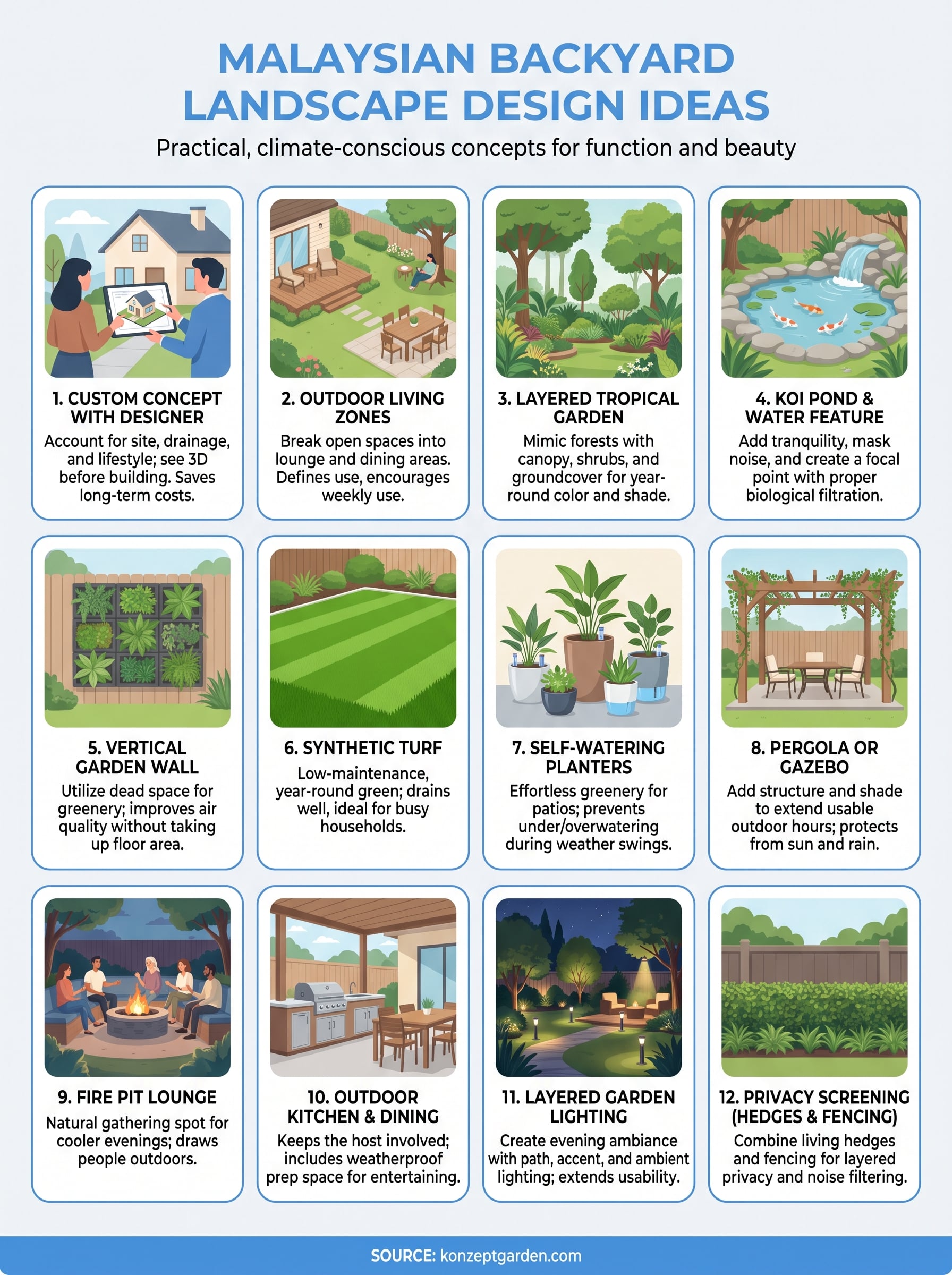 landscape design ideas backyard infographic