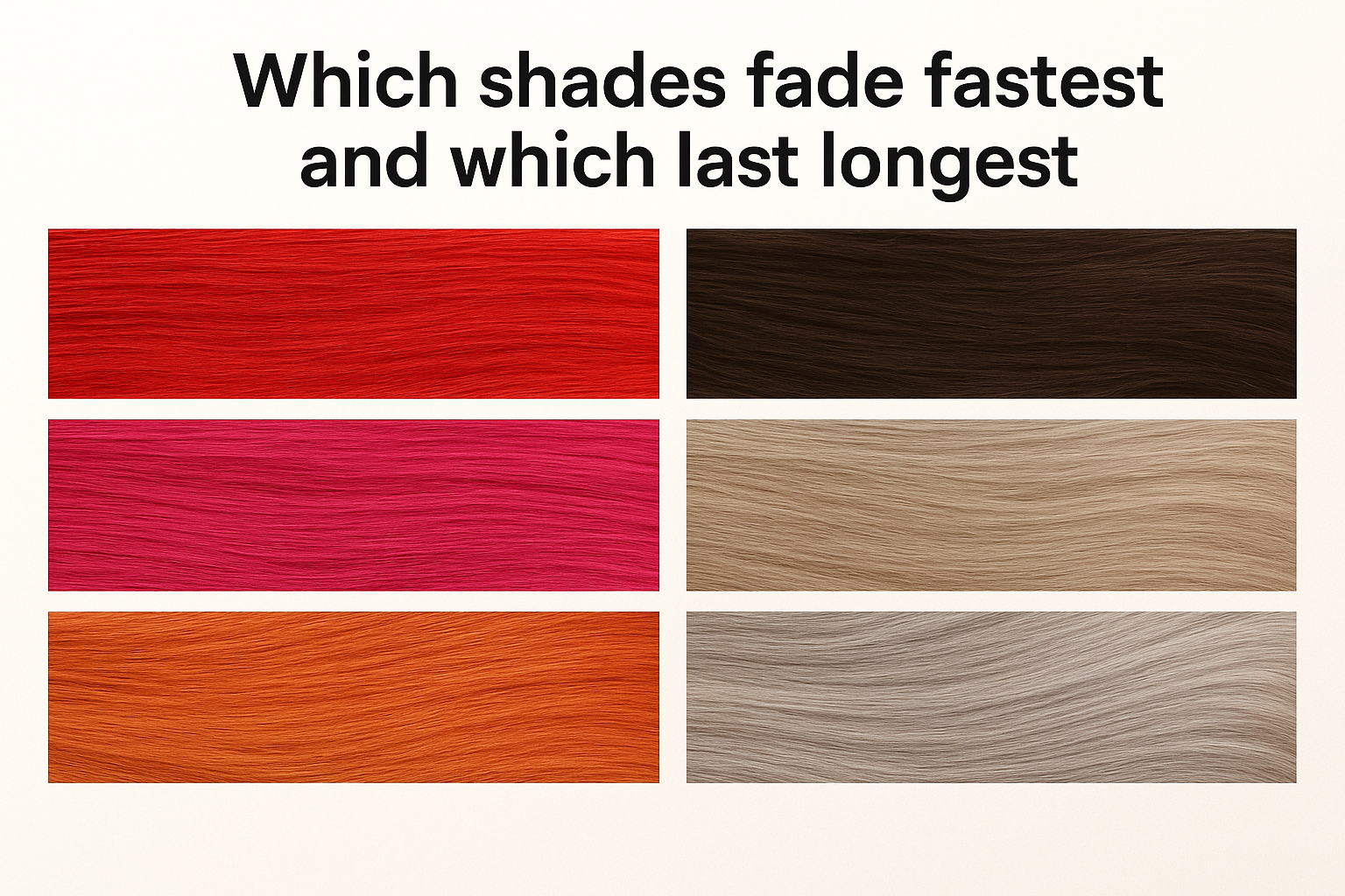 Which shades fade fastest and which last longest