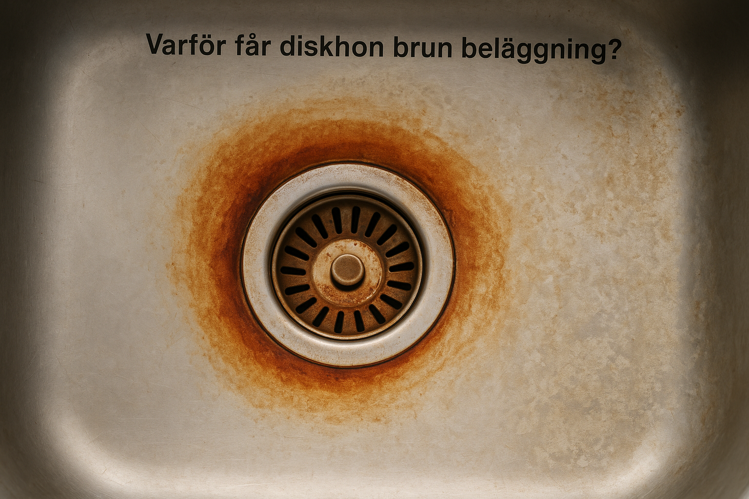 Varför får diskhon brun beläggning?