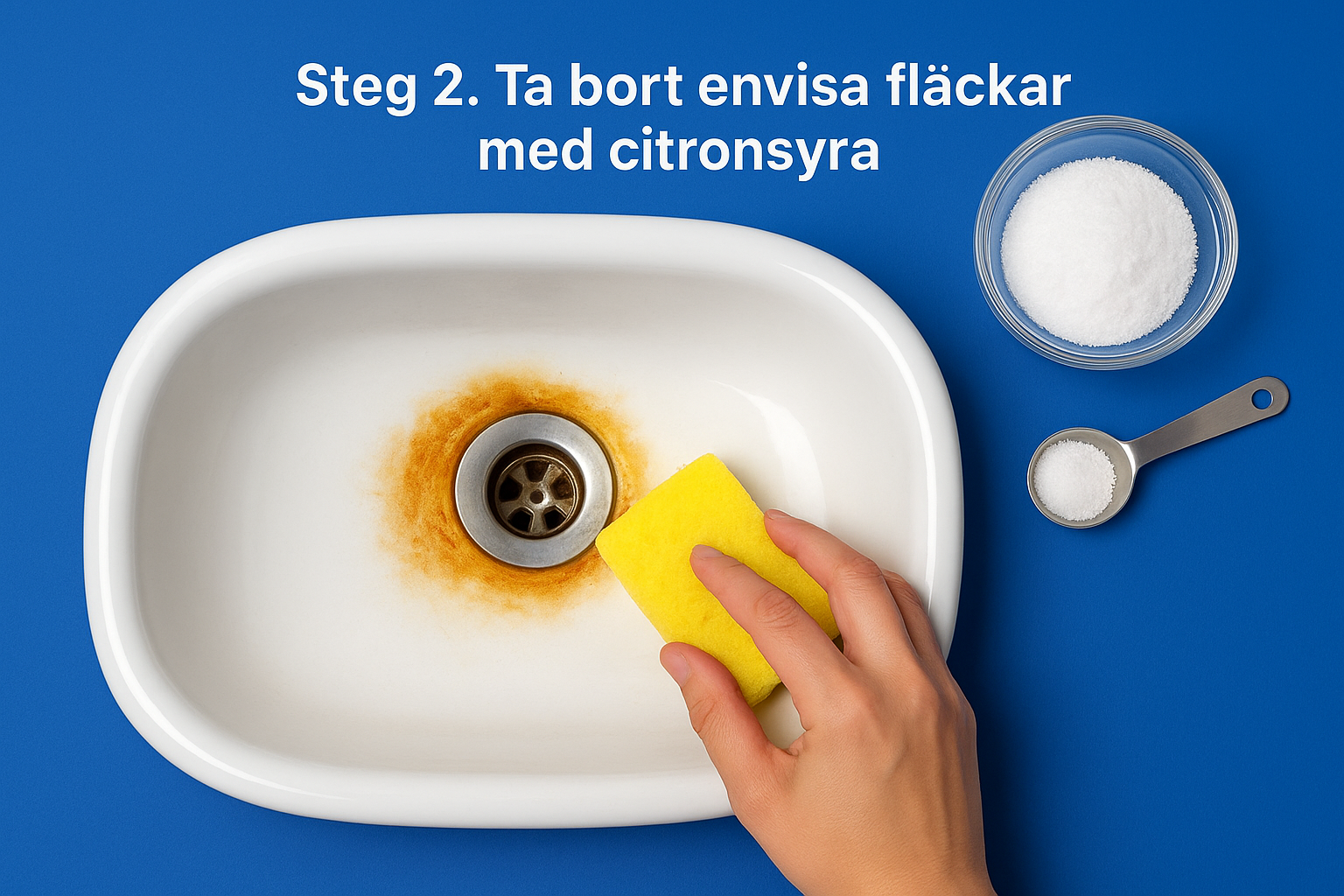 Steg 2. Ta bort envisa fläckar med citronsyra