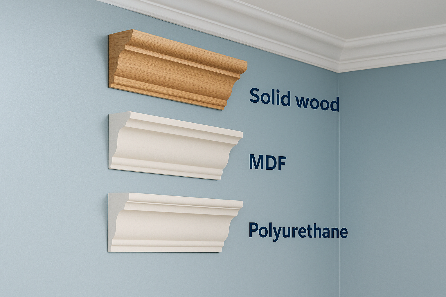 Crown molding materials and their best uses