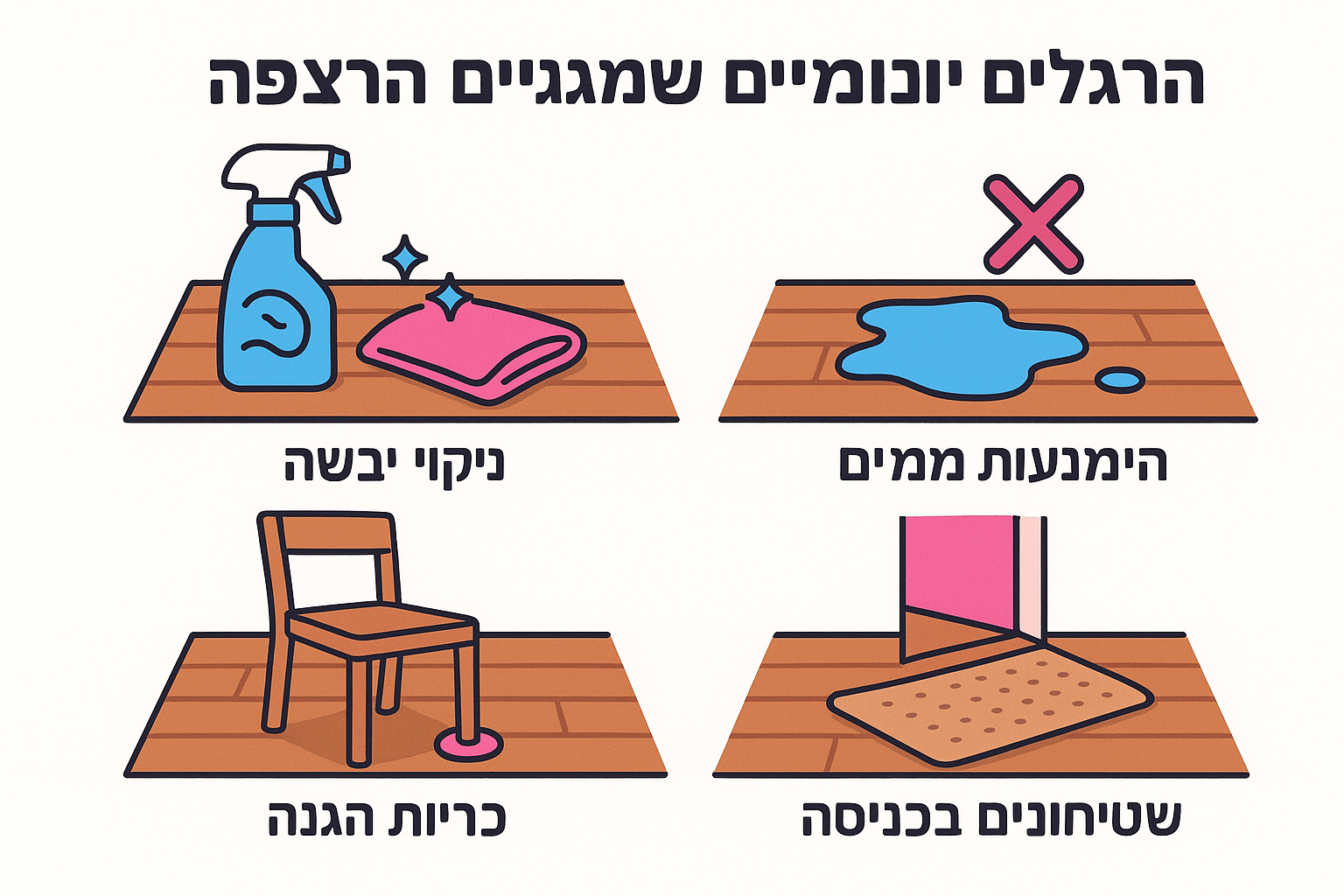 הרגלים יומיומיים שמגנים על הרצפה