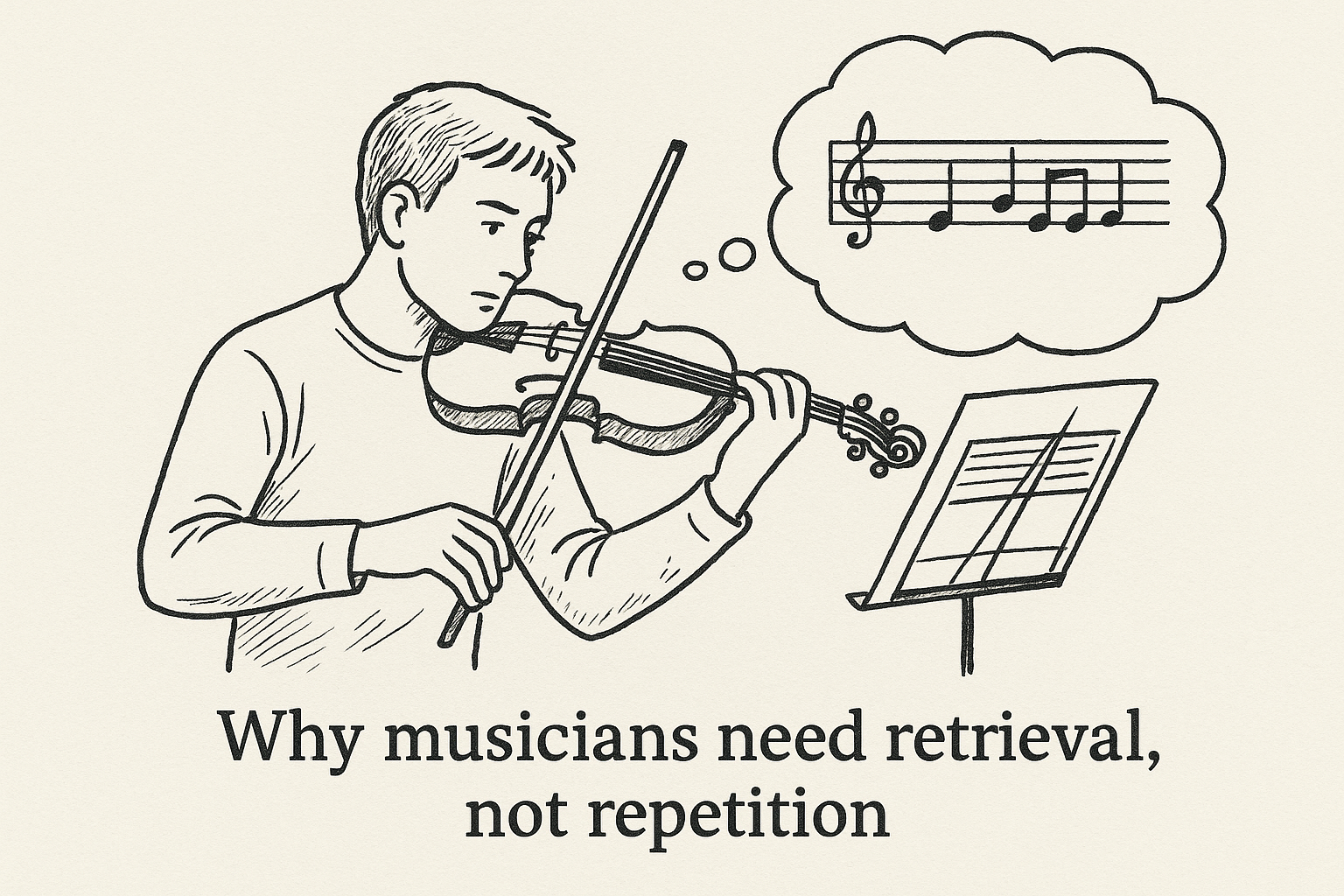 Why musicians need retrieval, not repetition