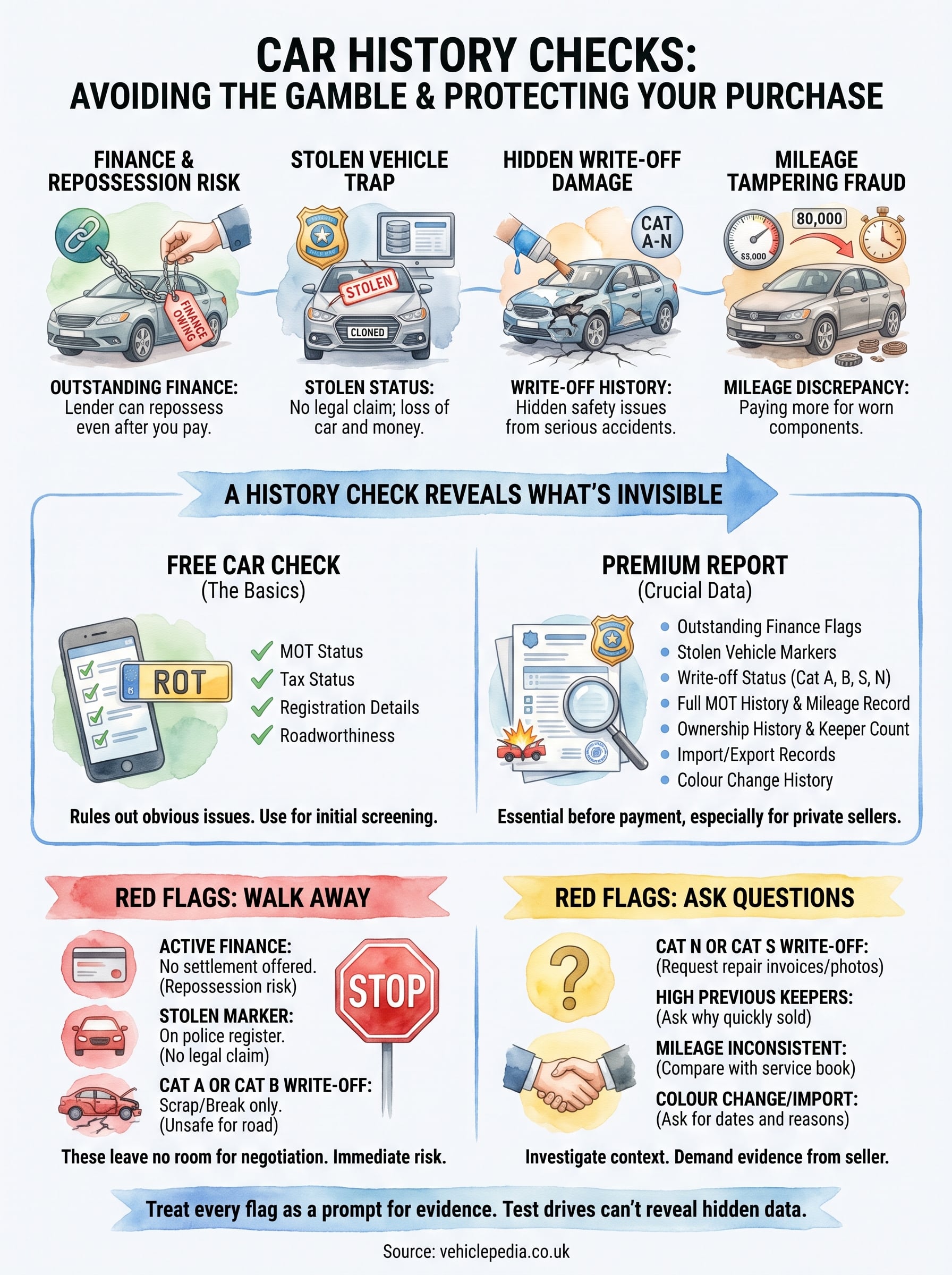 history check on car infographic