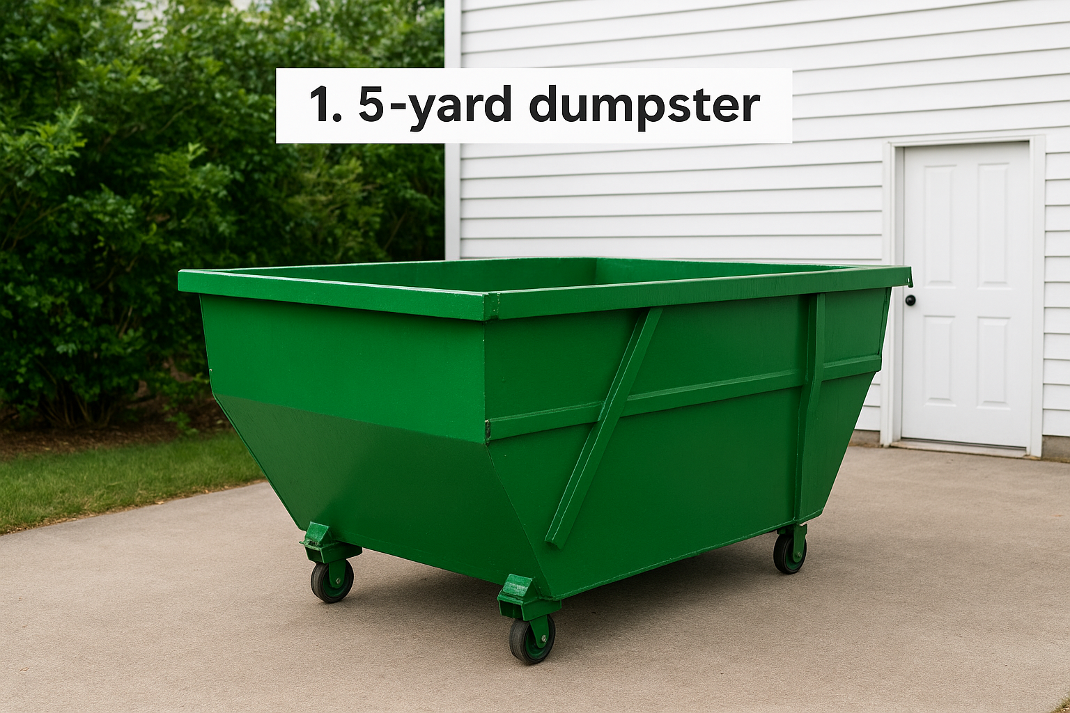 1. 5-yard dumpster