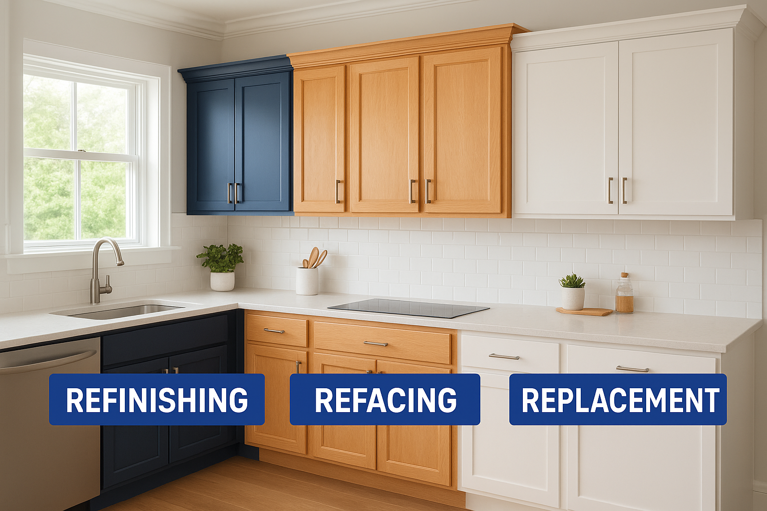Refinishing vs. refacing vs. replacing your cabinets