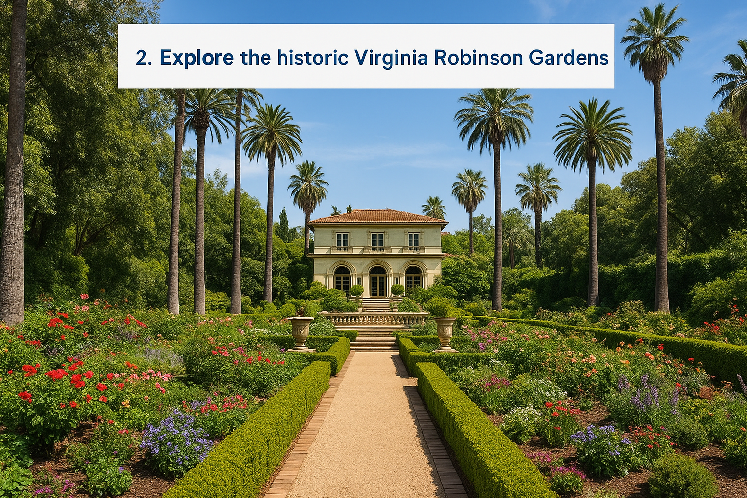 2. Explore the historic Virginia Robinson Gardens