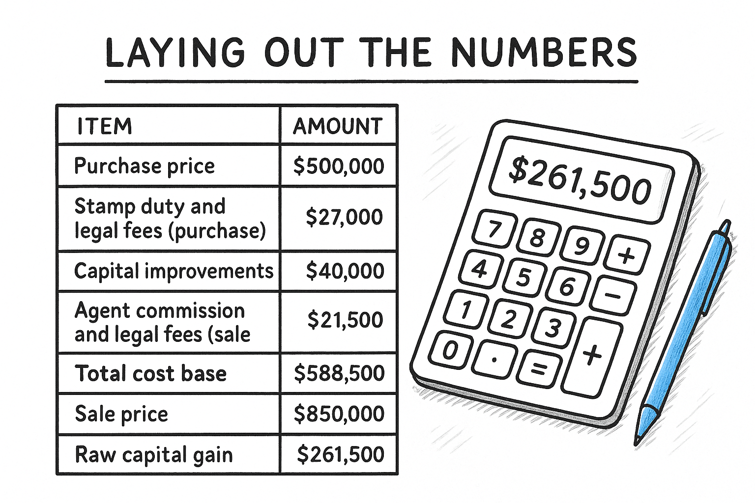 Laying out the numbers