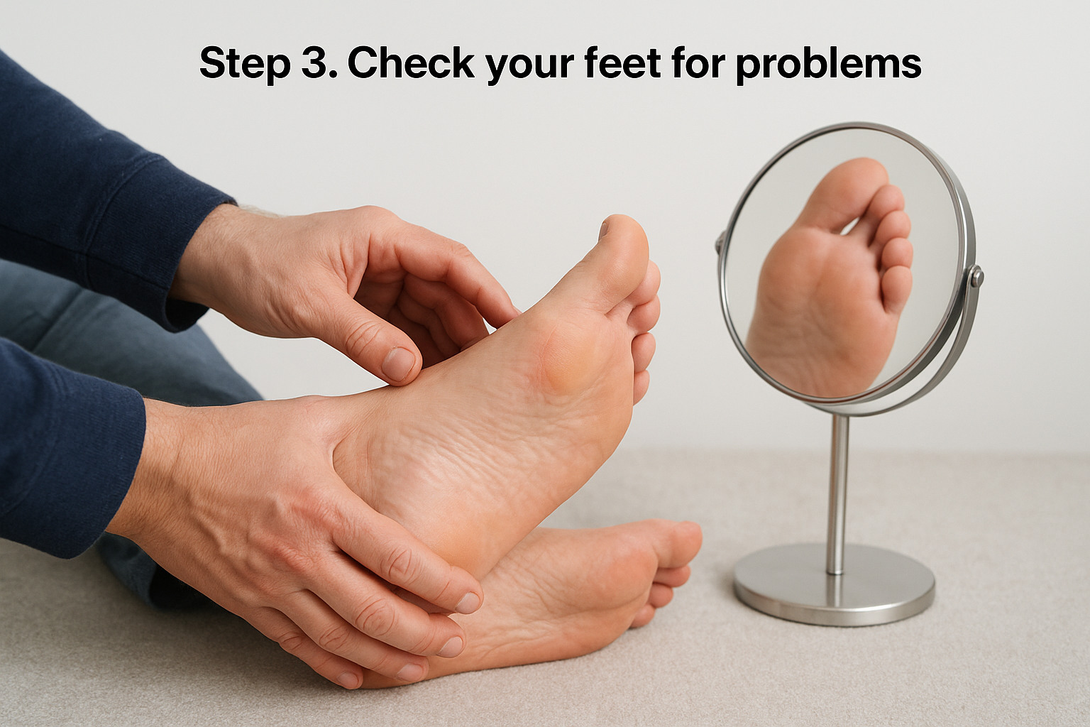 Step 3. Check your feet for problems