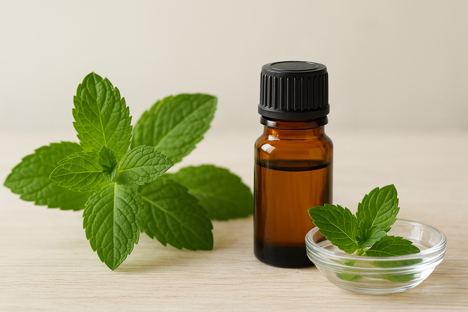 1. Huile essentielle de menthe poivrée