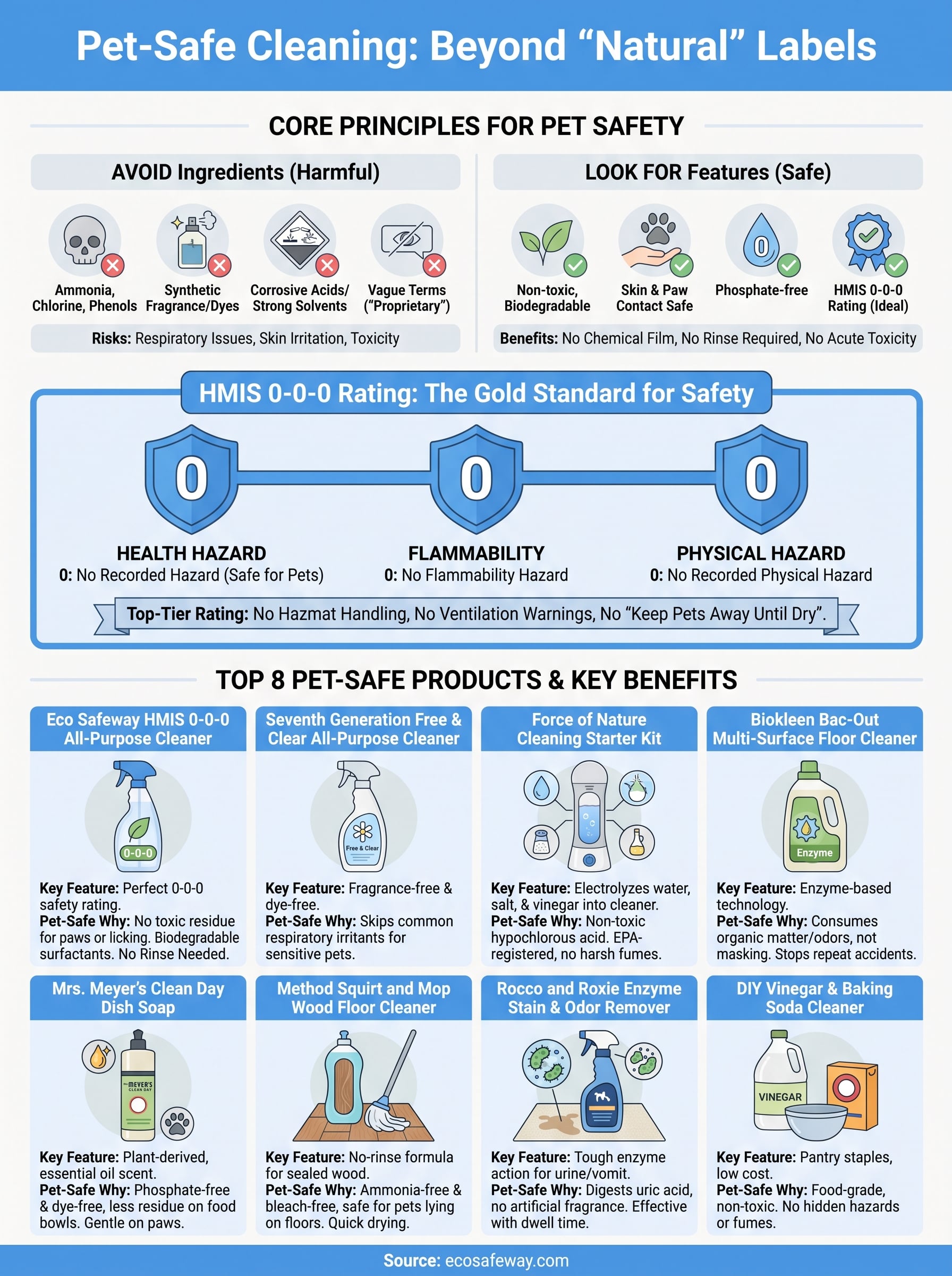 pet safe cleaning products infographic