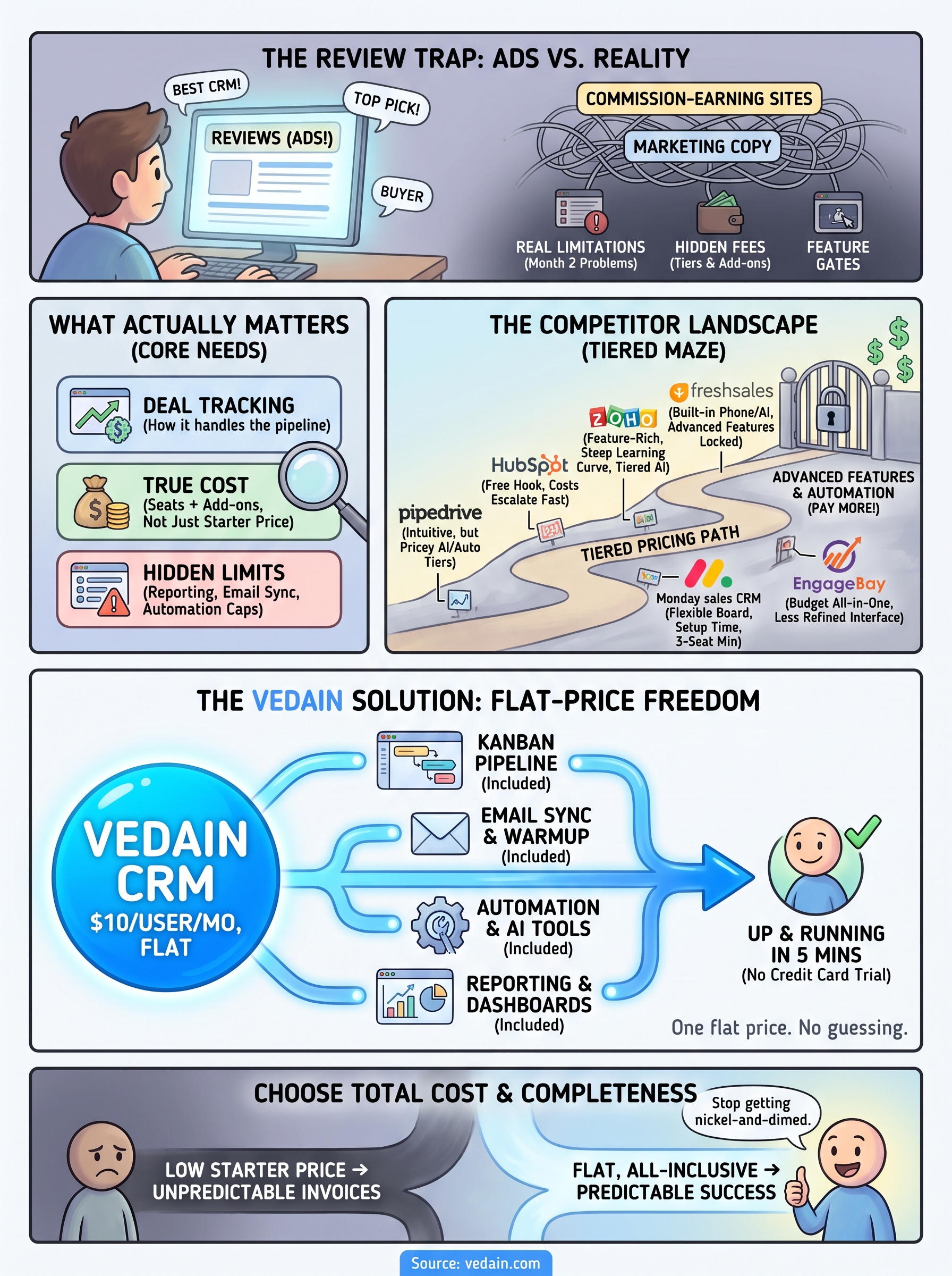 sales pipeline software reviews infographic