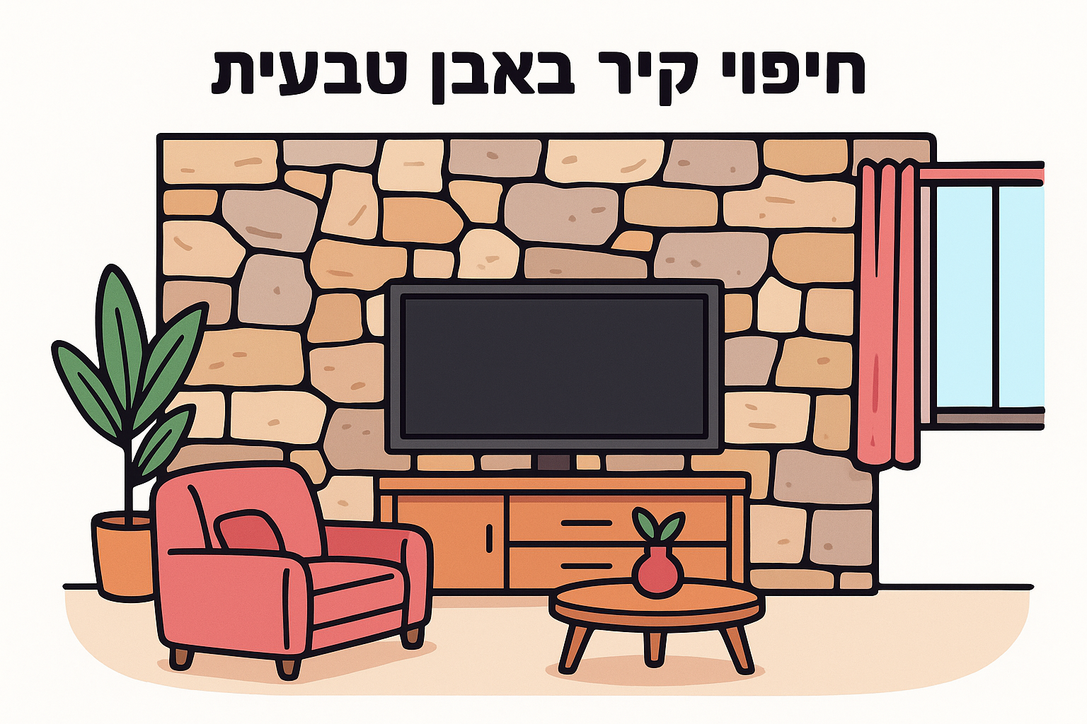 3. חיפוי קיר באבן טבעית