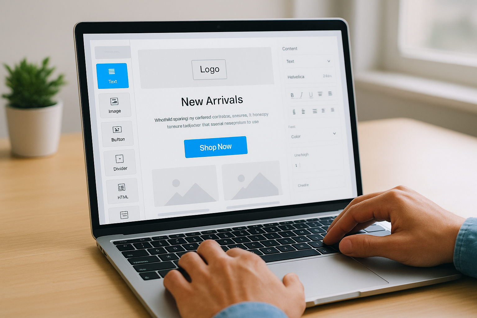 Drag-and-drop email editor and templates