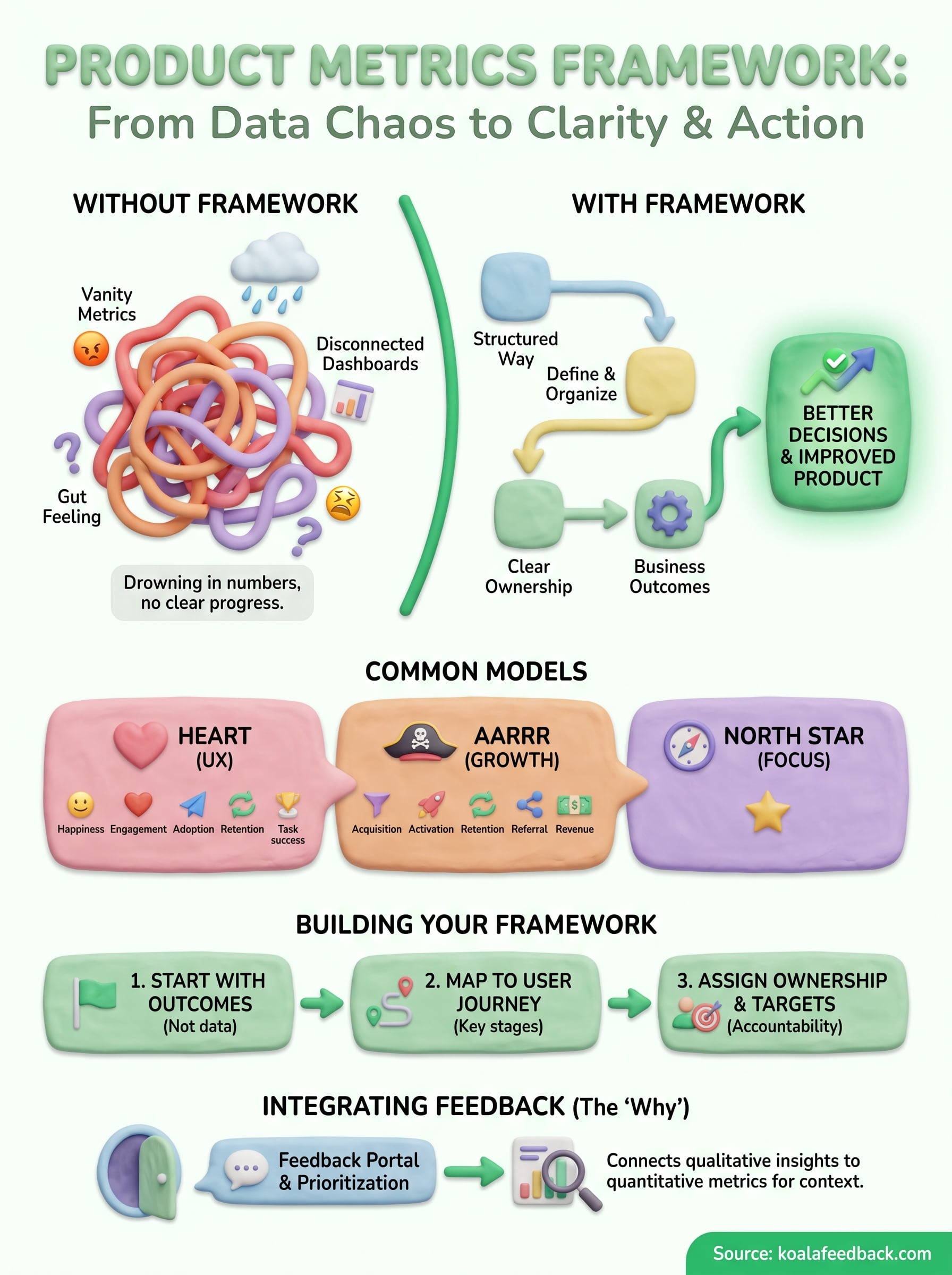 product metrics framework infographic