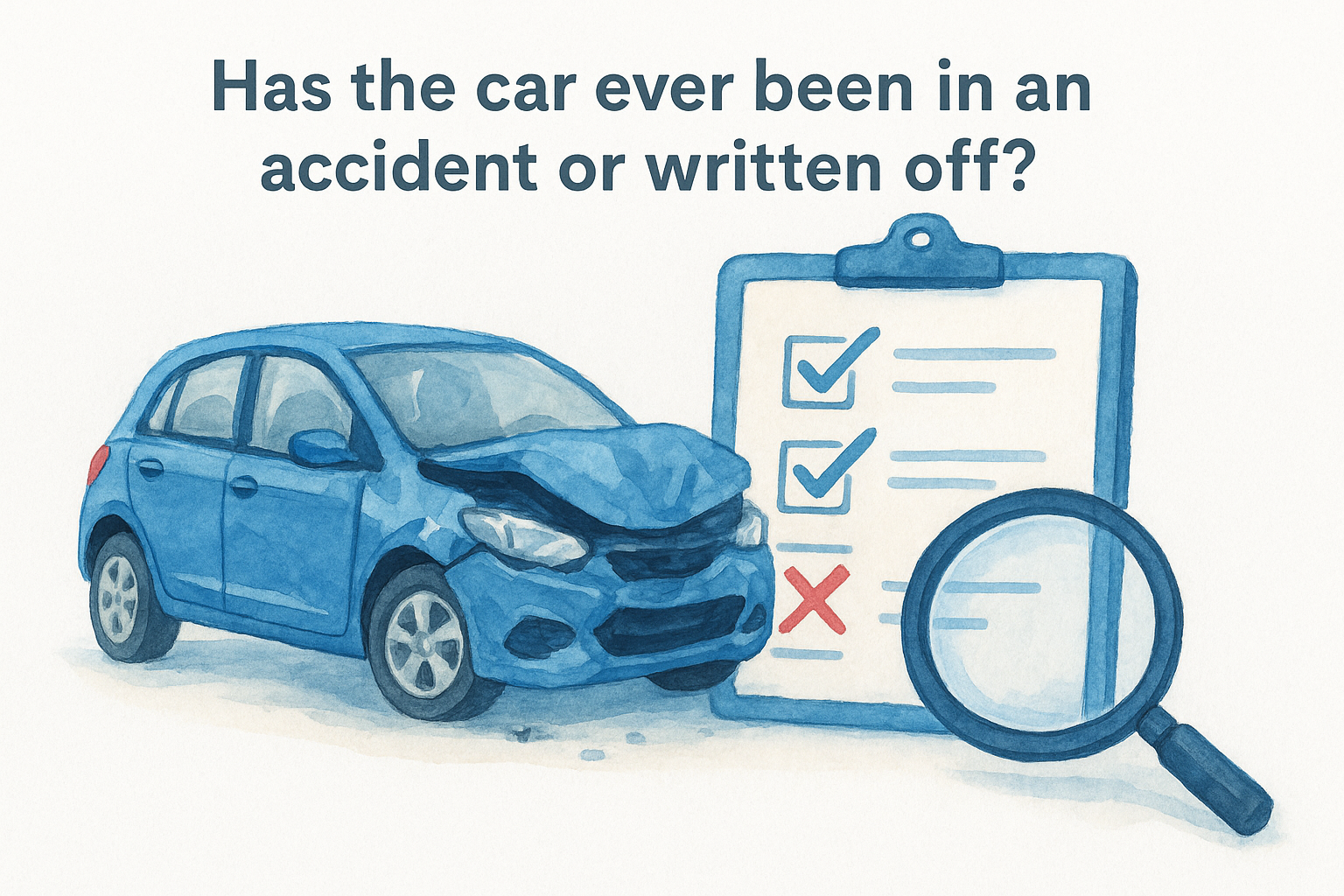 8. Has the car ever been in an accident or written off?