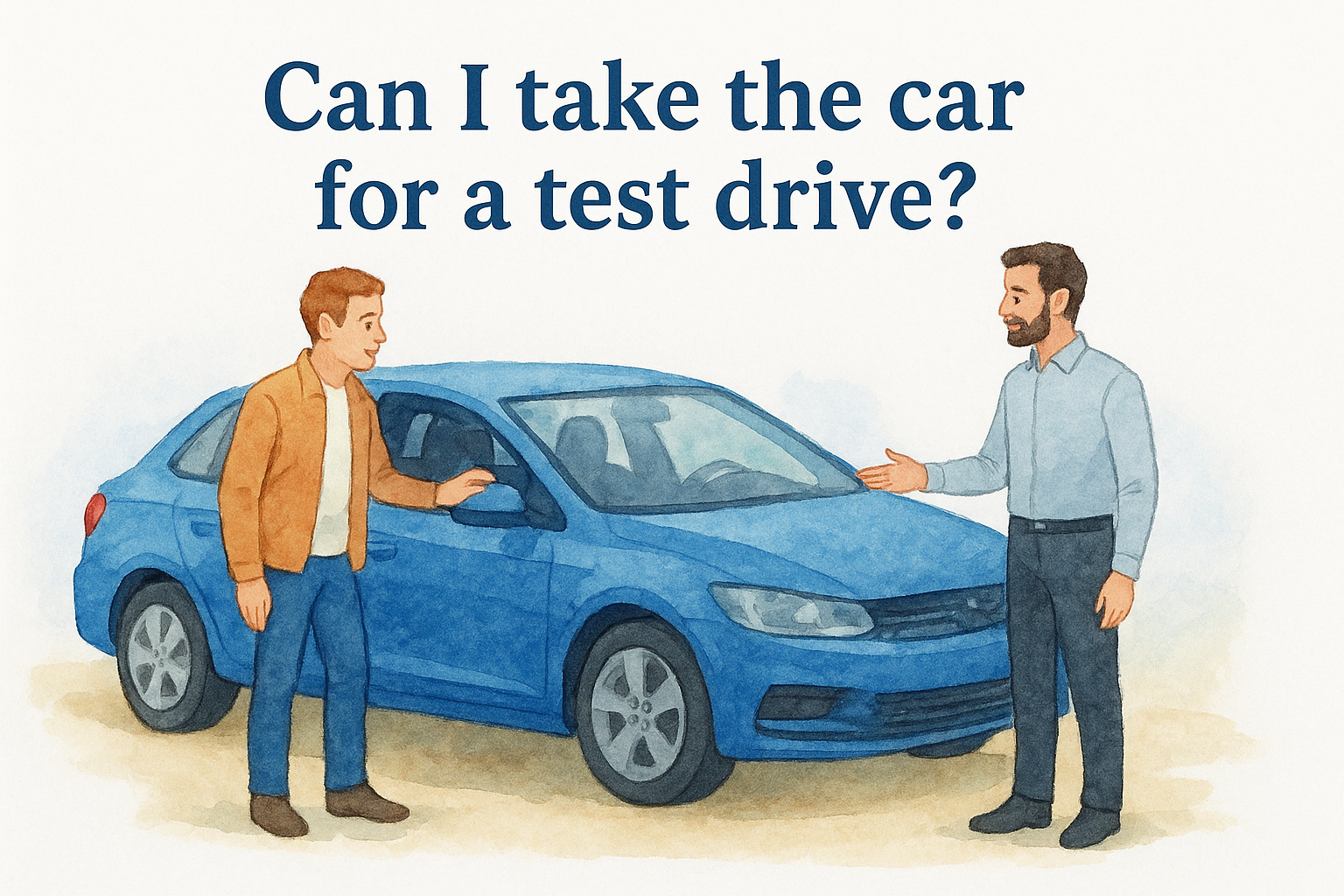 13. Can I take the car for a test drive?