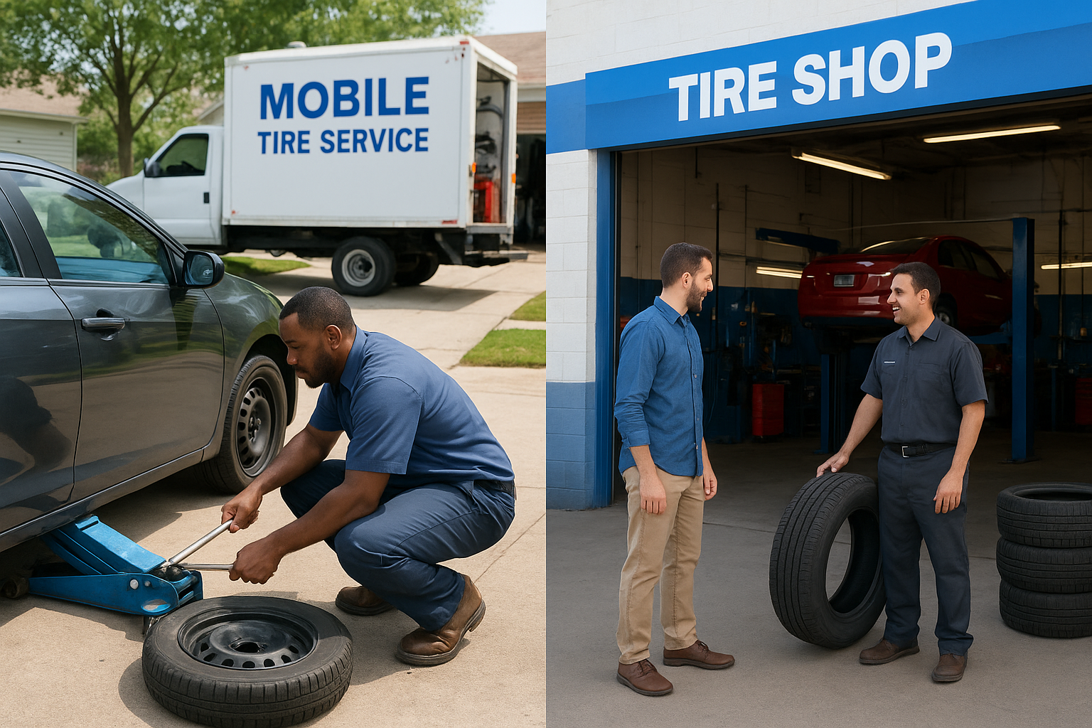 Mobile Tire Installation in Detroit: What It Is & What It Costs A side-by-side look