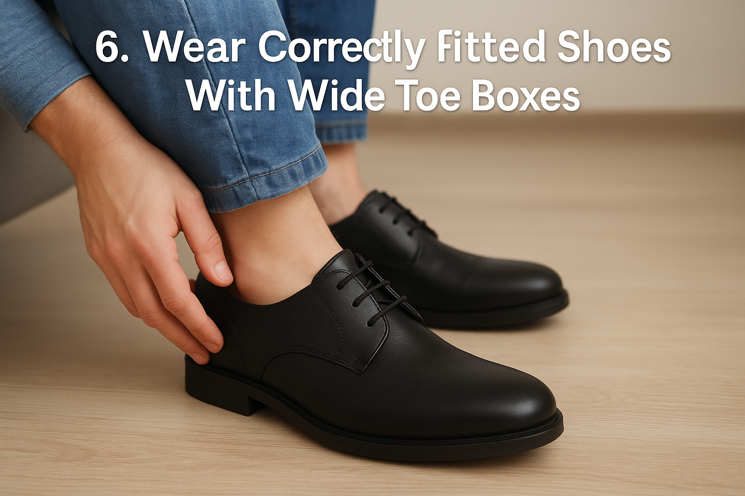 6. Wear Correctly Fitted Shoes With Wide Toe Boxes