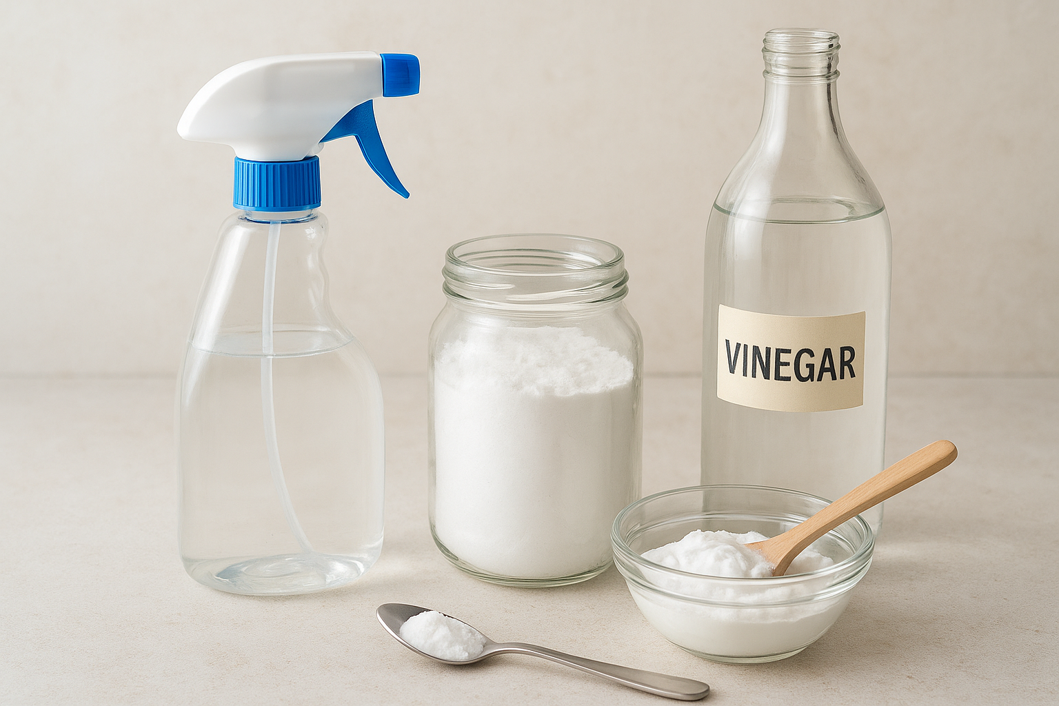 3. DIY vinegar and baking soda cleaners