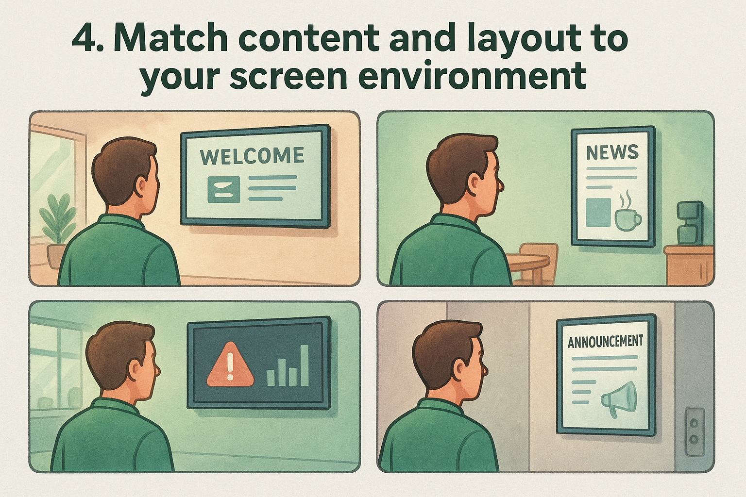 4. Match content and layout to your screen environment
