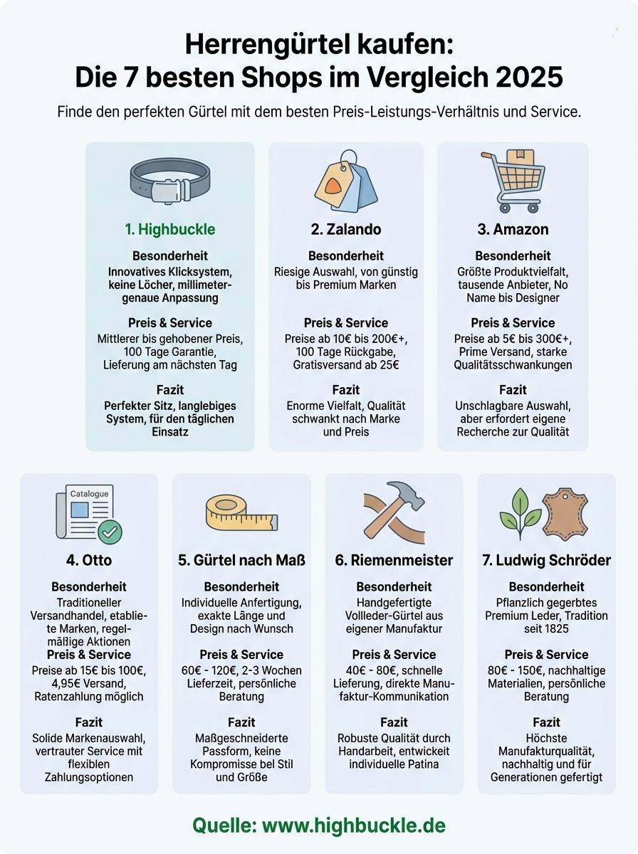 herrengürtel kaufen infographic