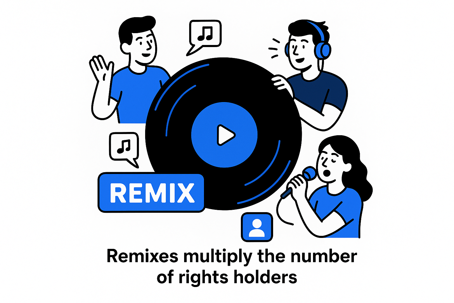 Remixes multiply the number of rights holders