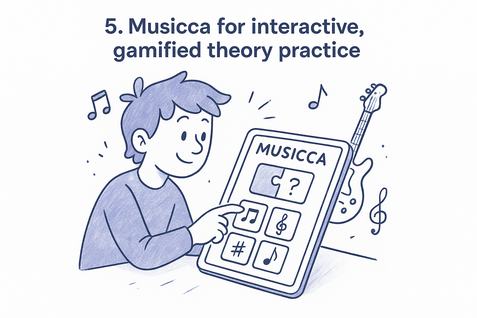 5. Musicca for interactive, gamified theory practice
