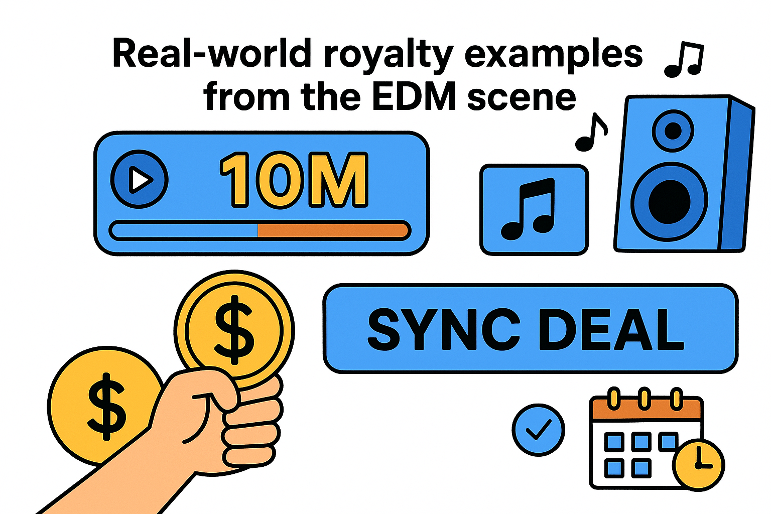 Real-world royalty examples from the EDM scene