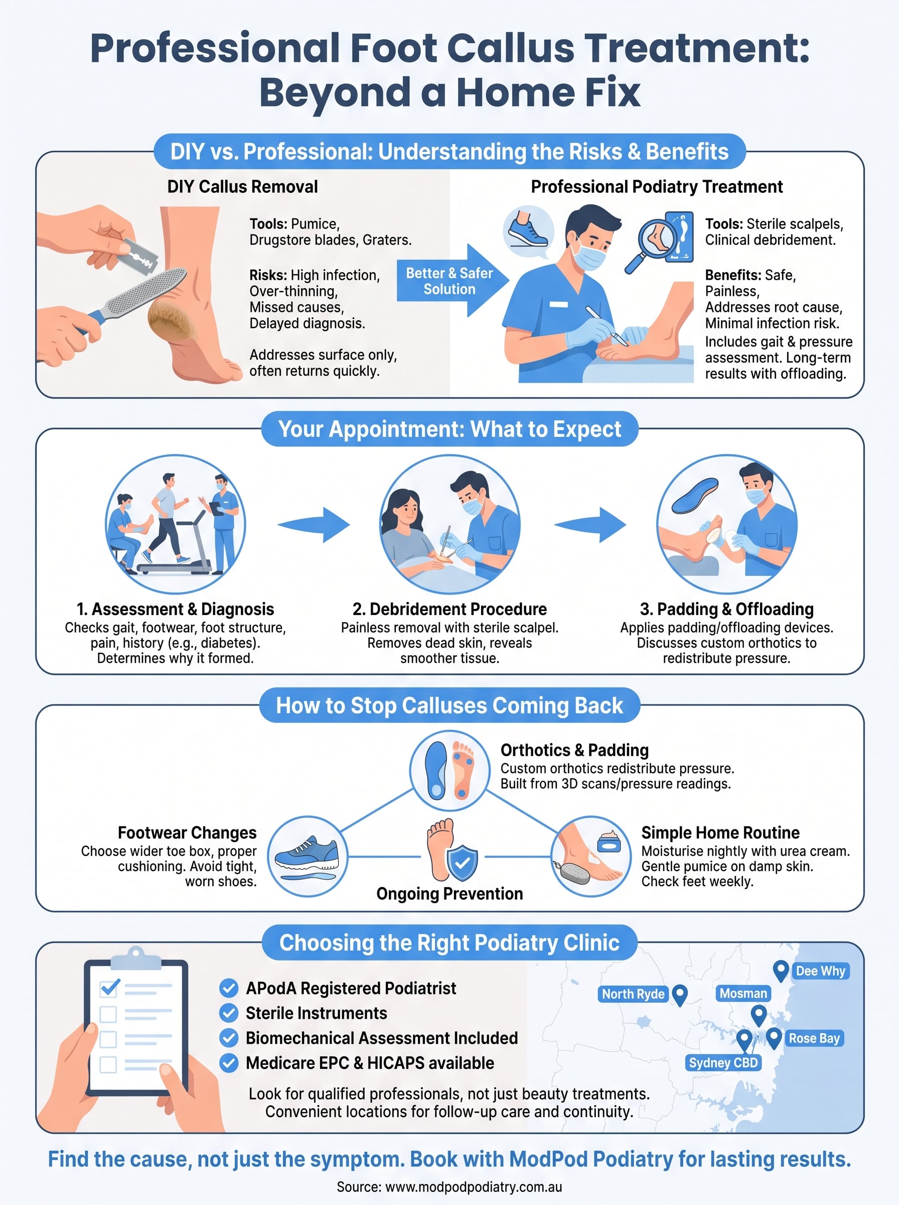 foot callus treatment near me infographic