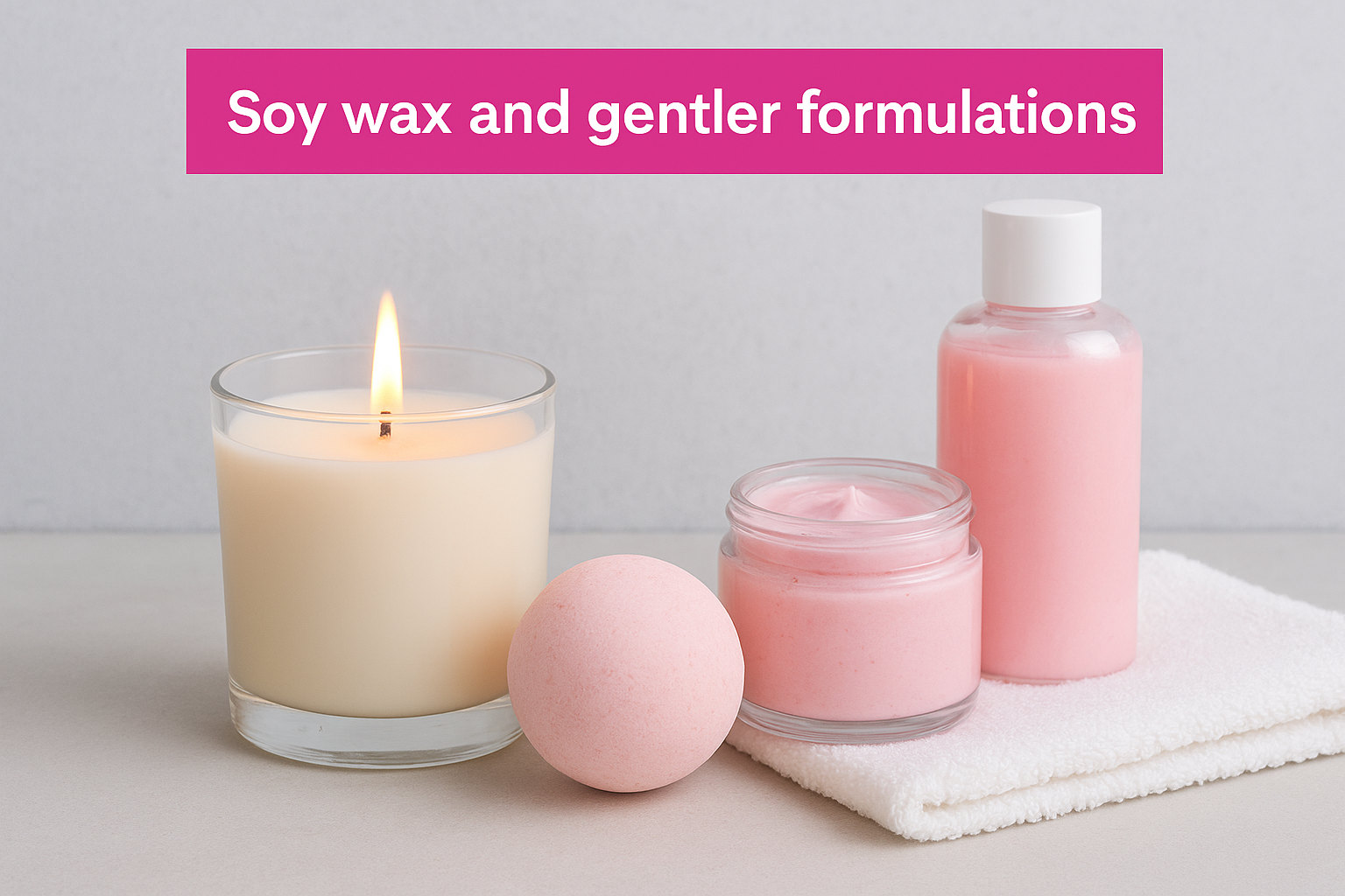 Soy wax and gentler formulations