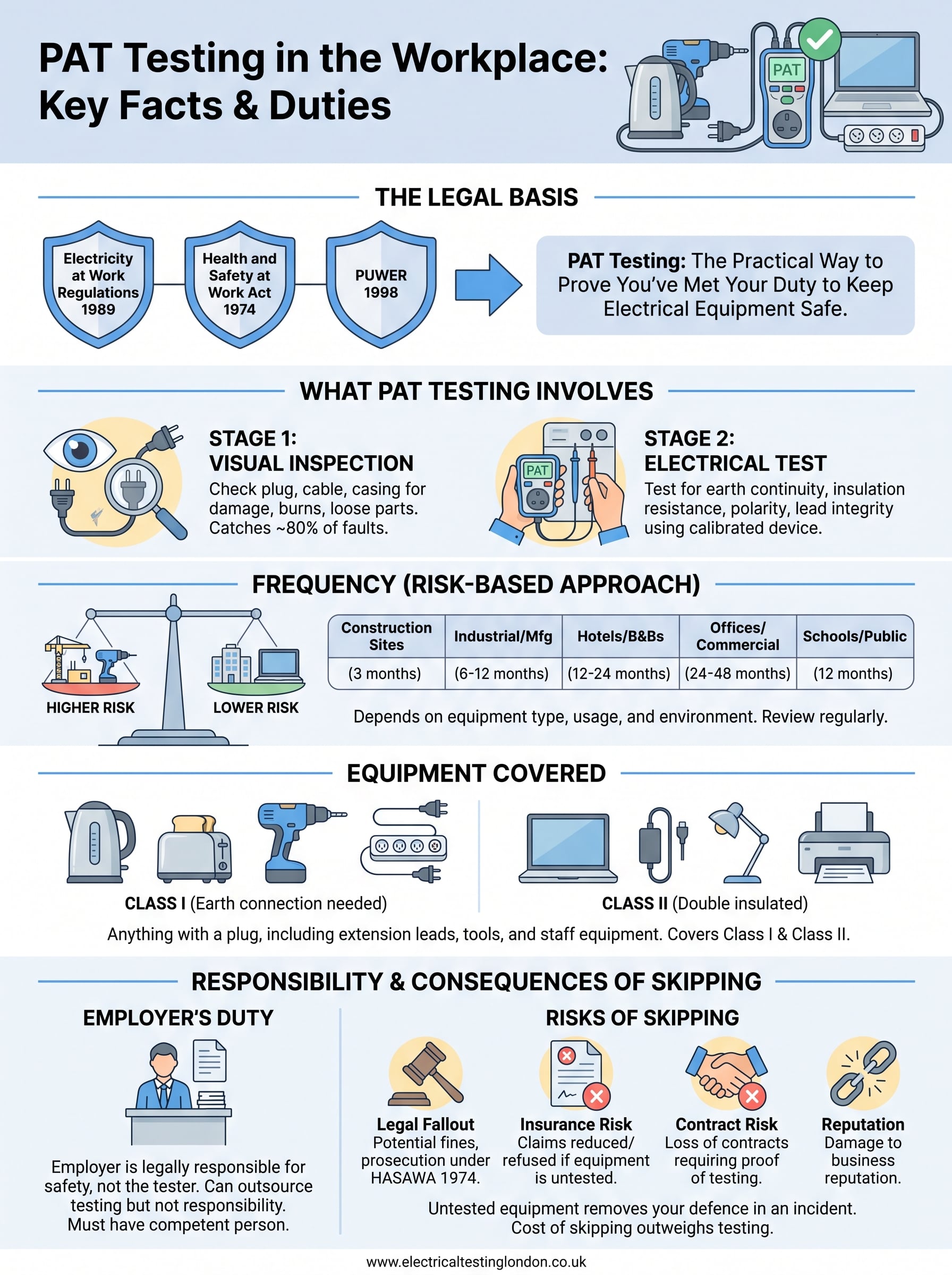 pat testing in the workplace infographic