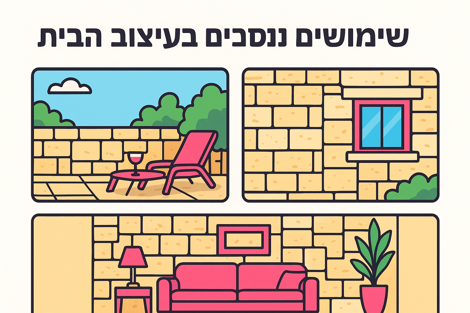 שימושים נפוצים לאבן גיר בעיצוב הבית