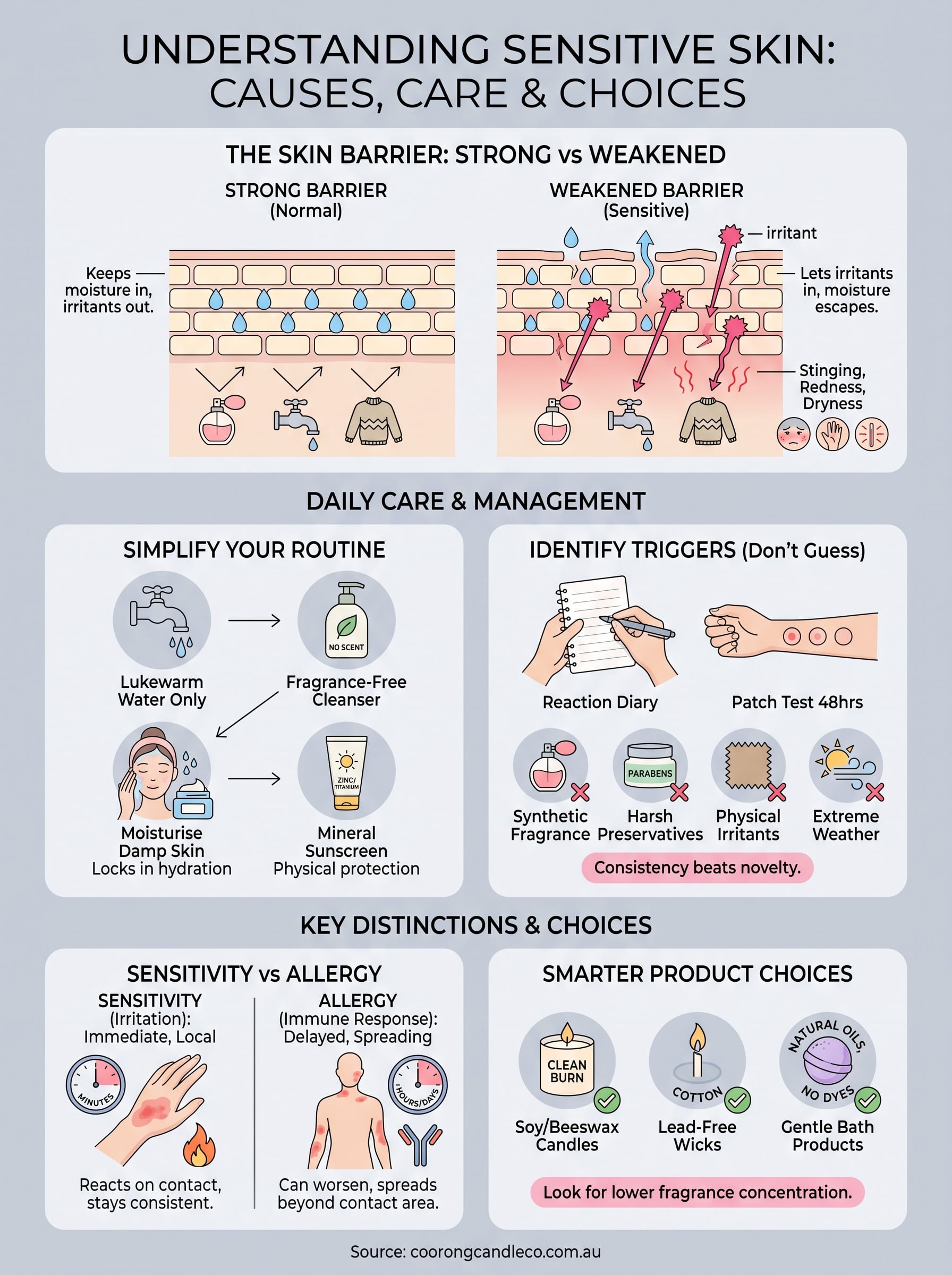what is sensitive skin infographic