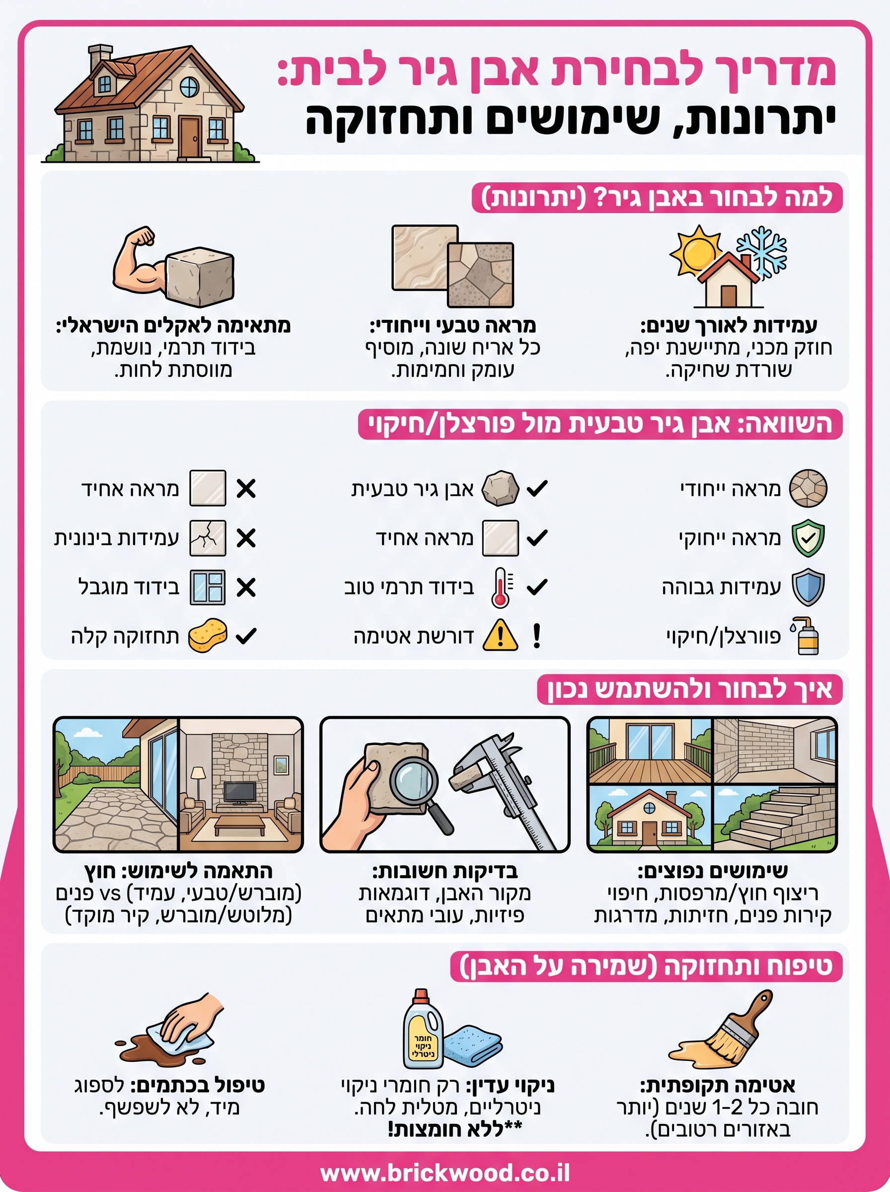 אבן גיר לבית infographic