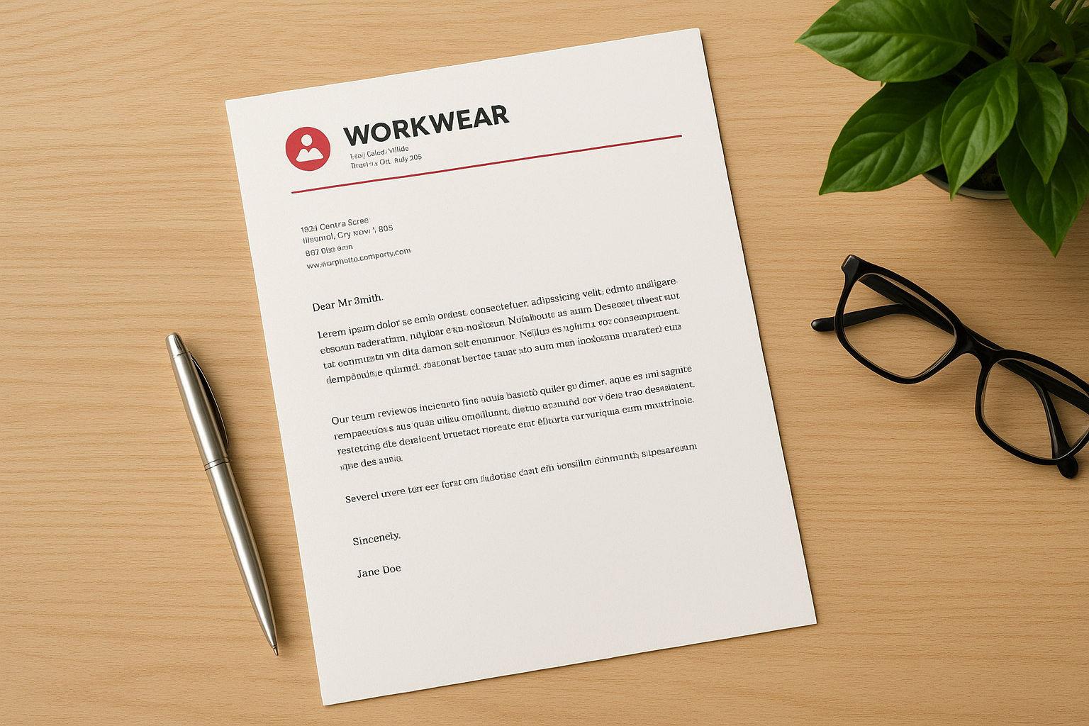 1. Apex Workwear custom letterhead printing and design help